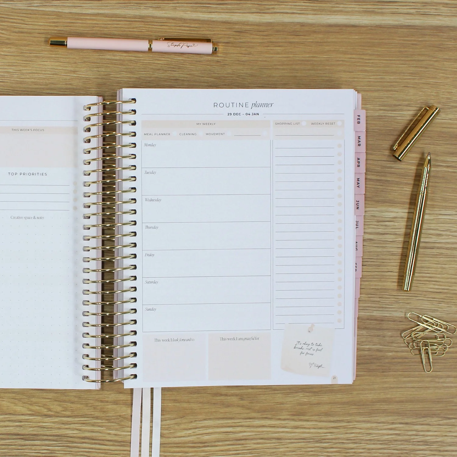 2026 Signature Planner - Blush + Yellow Gold - Image 15