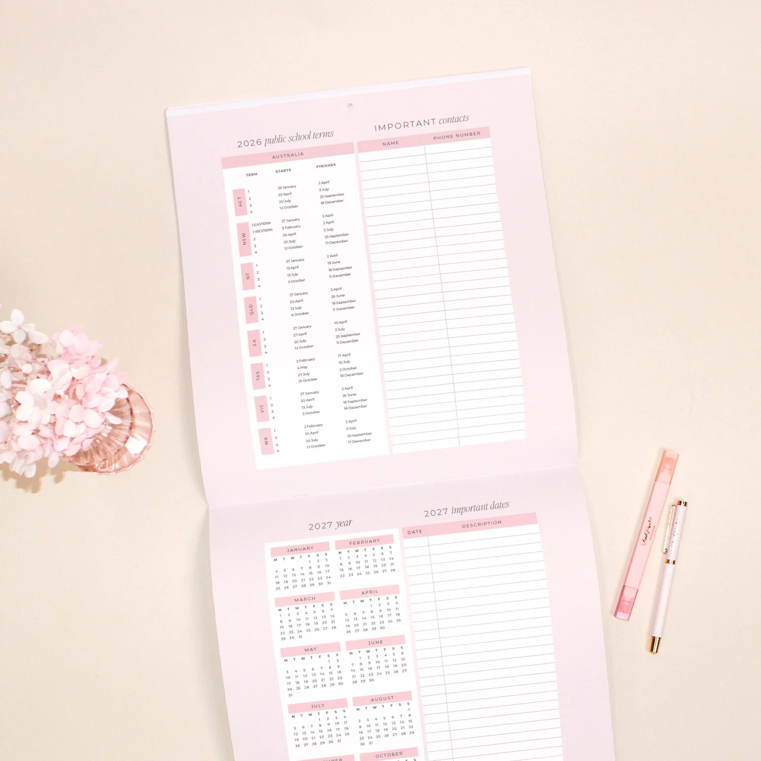 2026 Wall Planner - Blush + Beige - Image 13