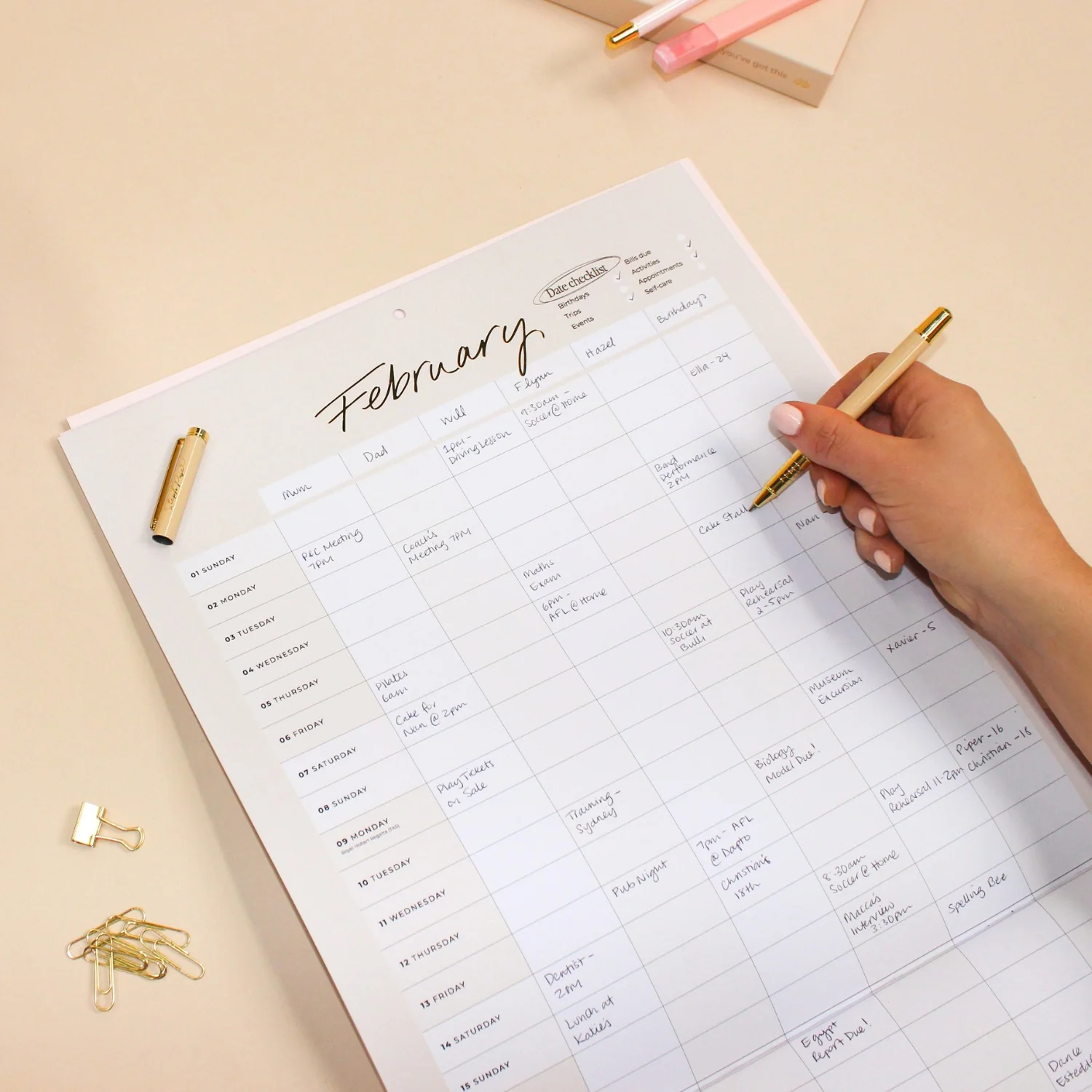 2026 Wall Planner - Blush + Beige - Image 5