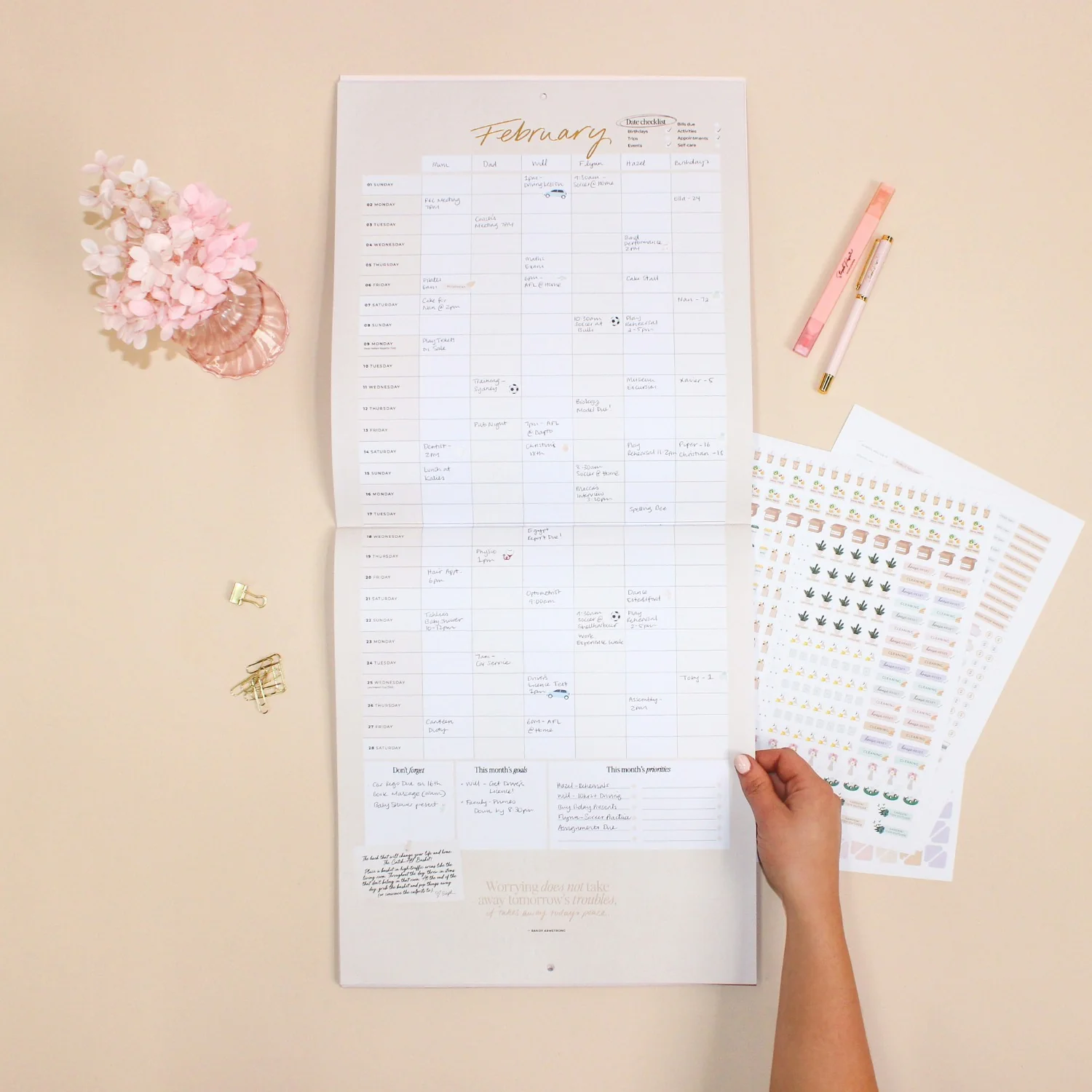 2026 Wall Planner - Blush + Beige - Image 9