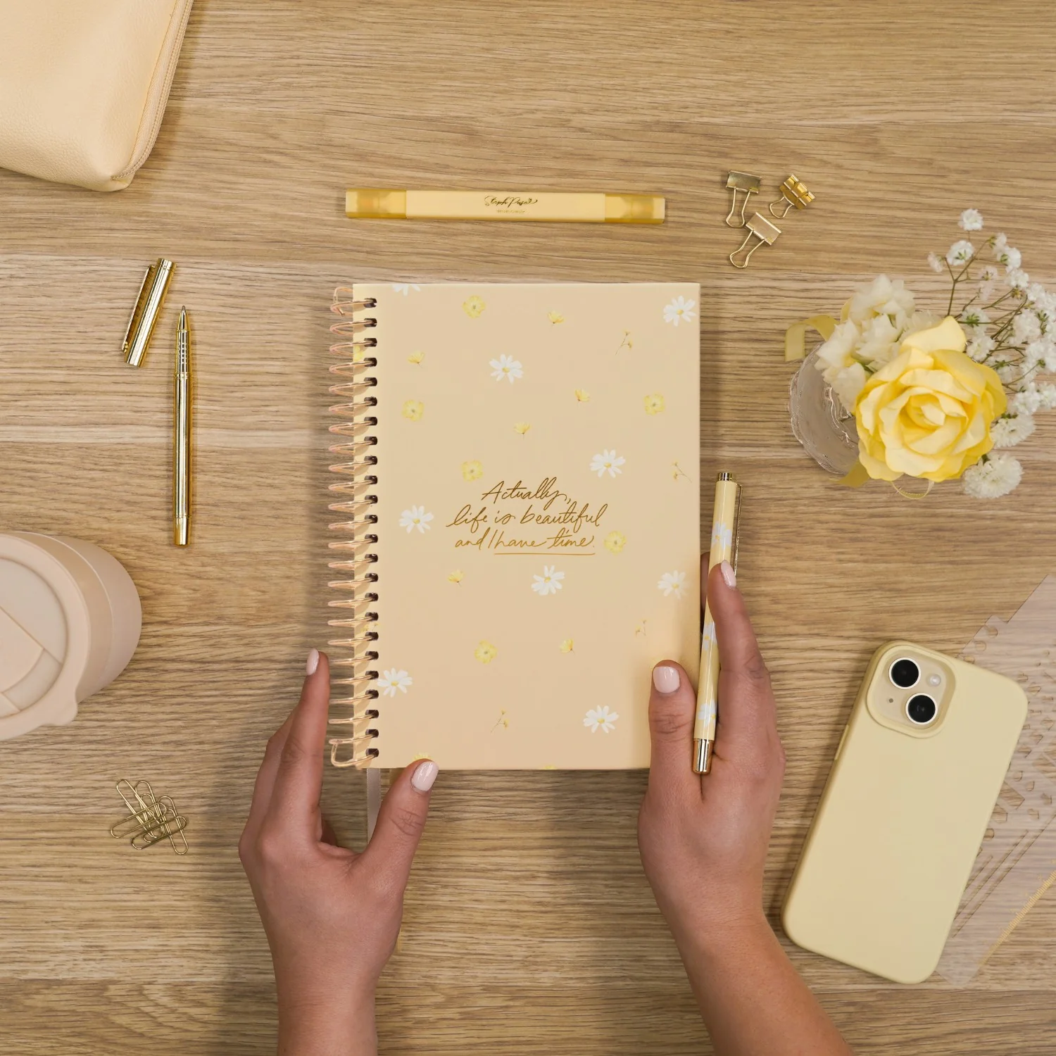 Luxe A5 Notebook - Daisy Yellow - Image 3