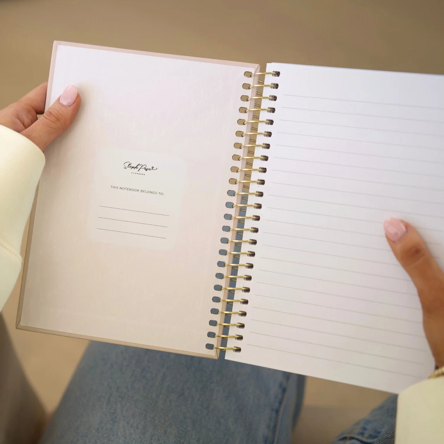'Write it Down' A5 Notebook - Beige - Image 3