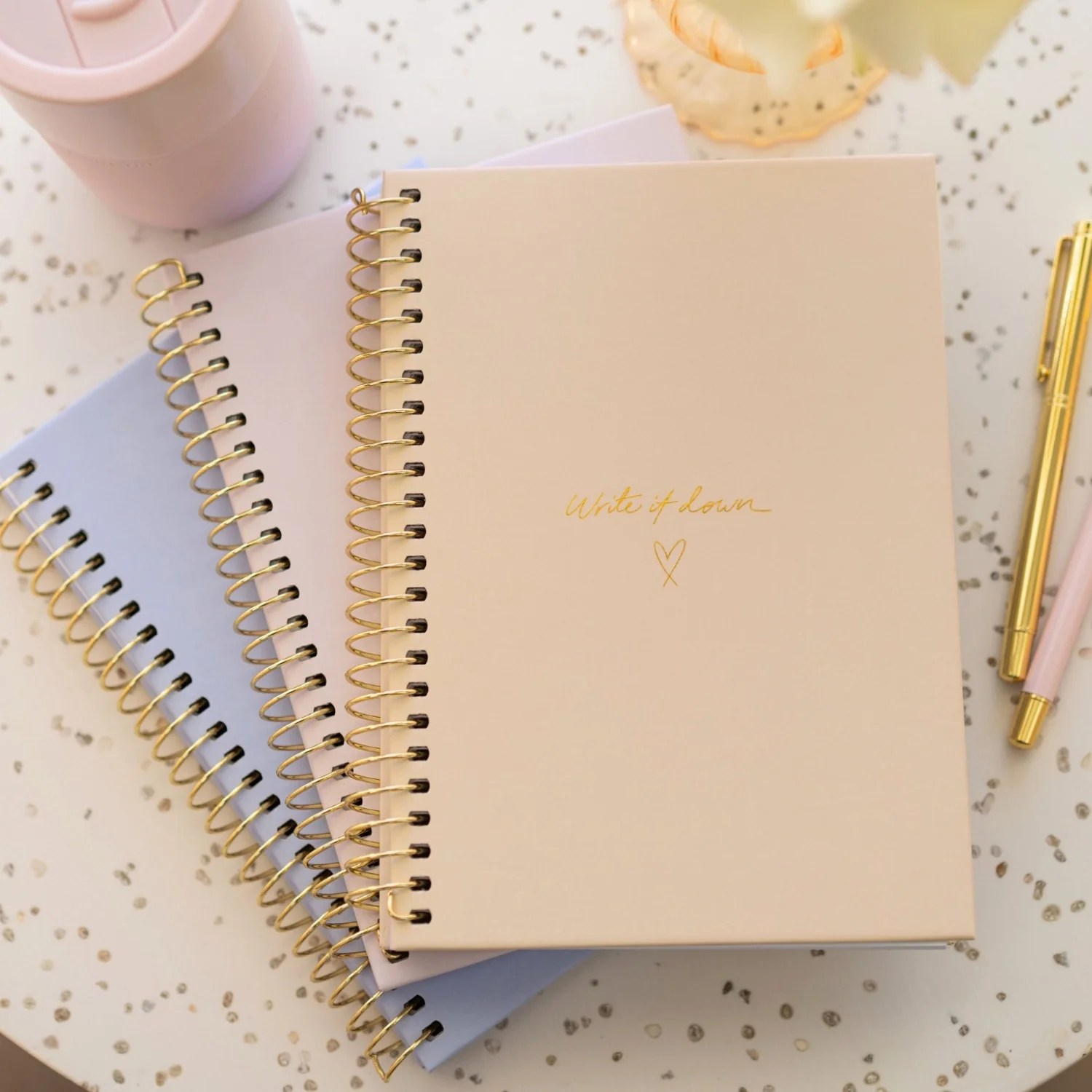 'Write it Down' A5 Notebook - Beige - Image 4