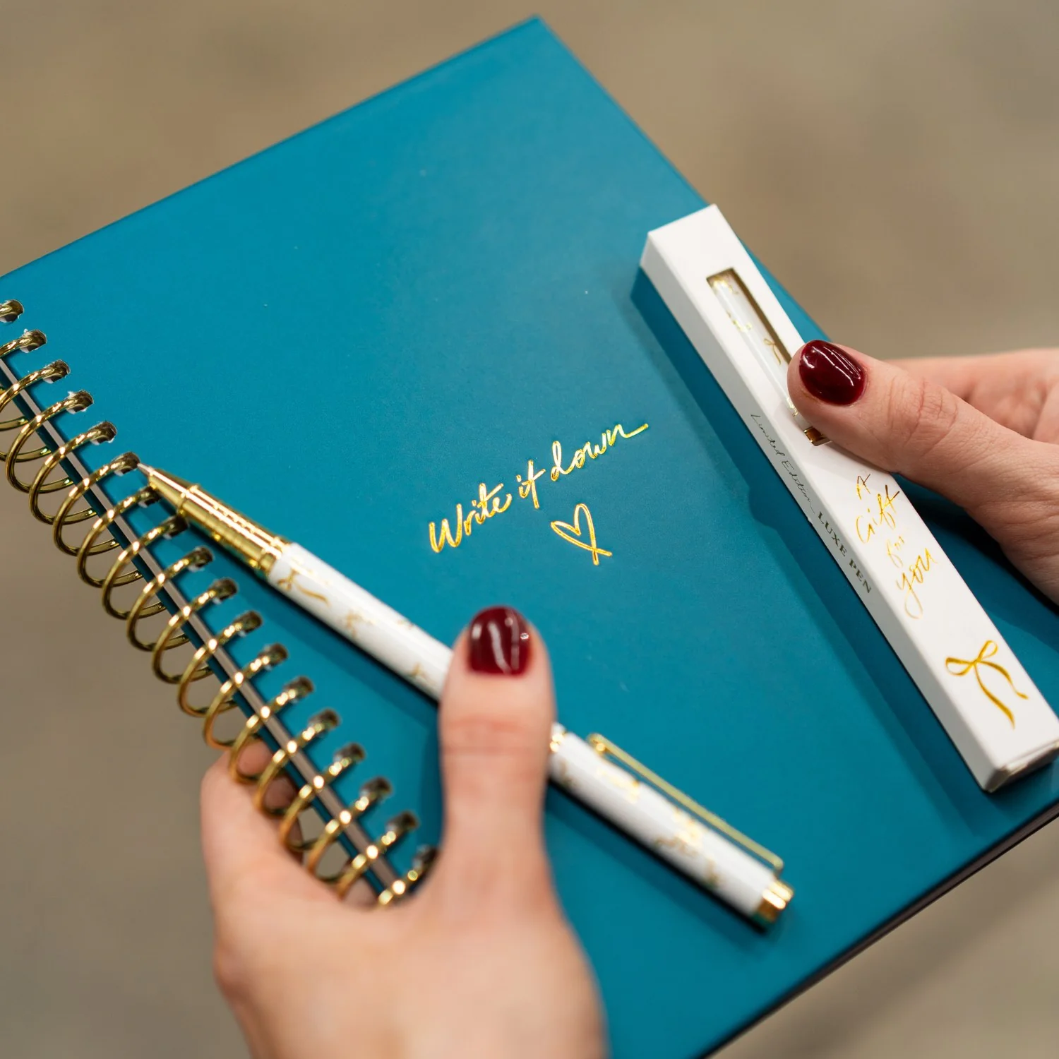 'Write it Down' A5 Notebook - Teal - Image 4