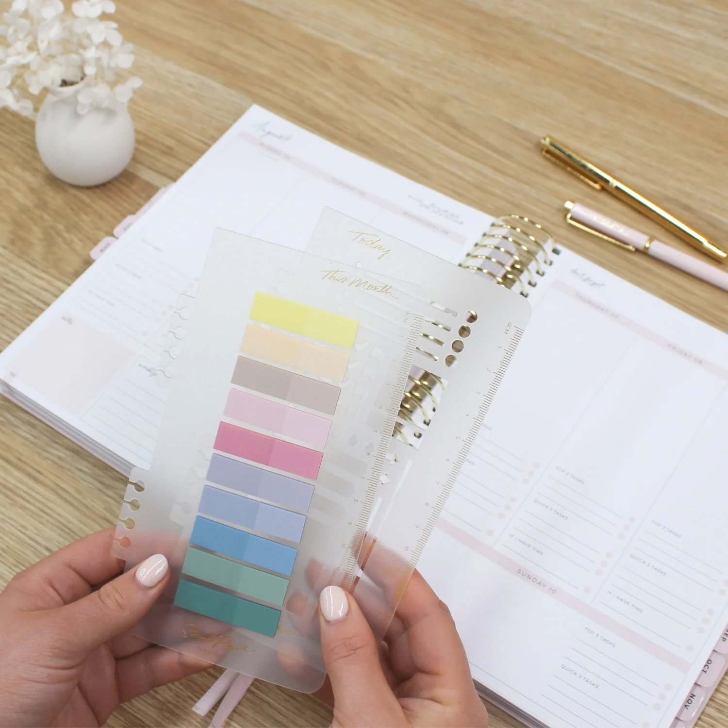 Snap-in 'This Month' Sticky Note Bookmark - Gold - Image 6