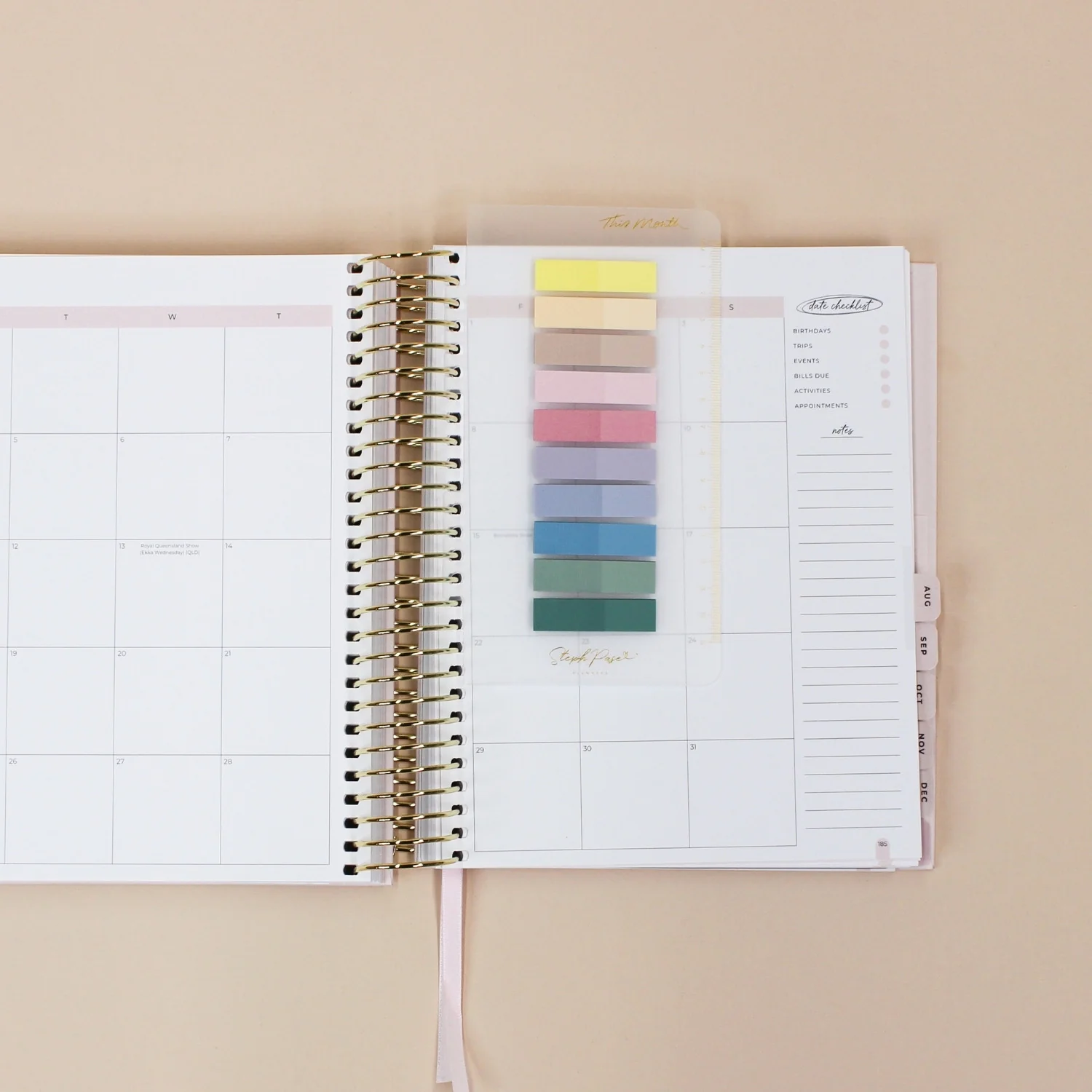 Snap-in 'This Month' Sticky Note Bookmark - Gold - Image 3