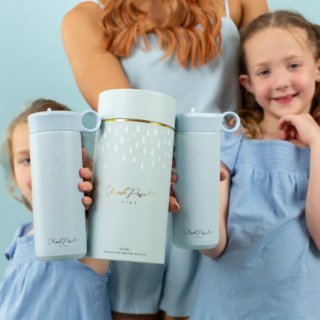 Insulated Kids Water Drink Bottle 500ml Blue - Image 6