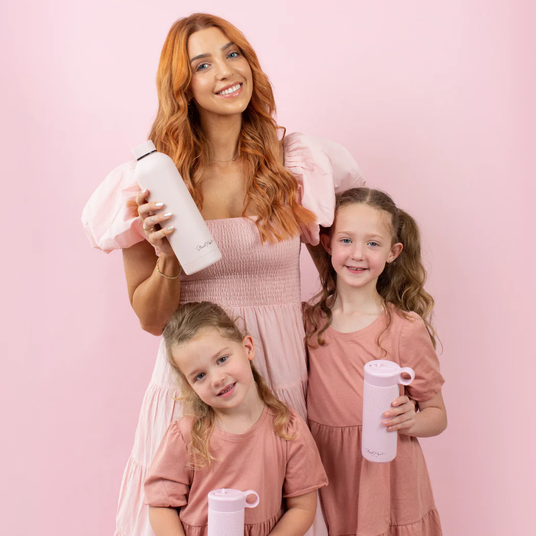 Insulated Kids Water Drink Bottle 500ml Blush - Image 4