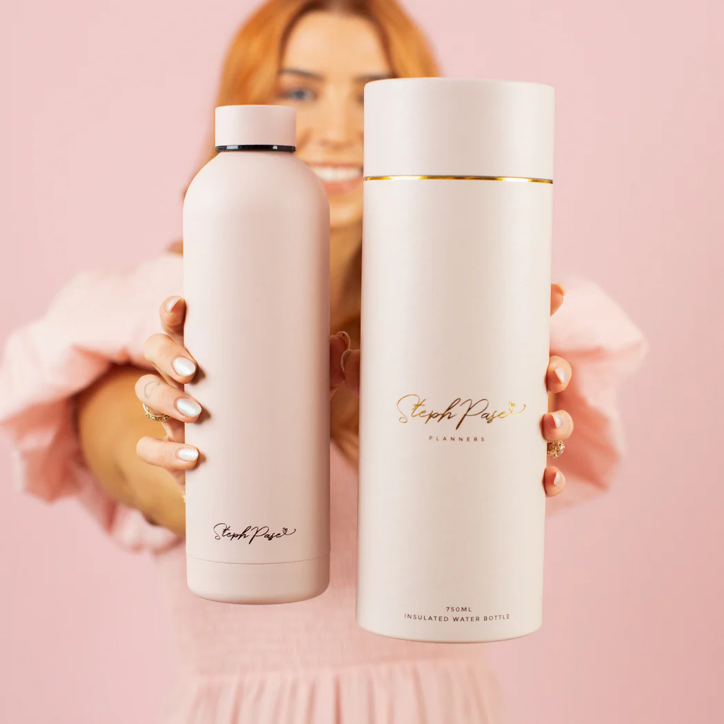 Insulated Water Drink Bottle 750ml Blush - Image 4