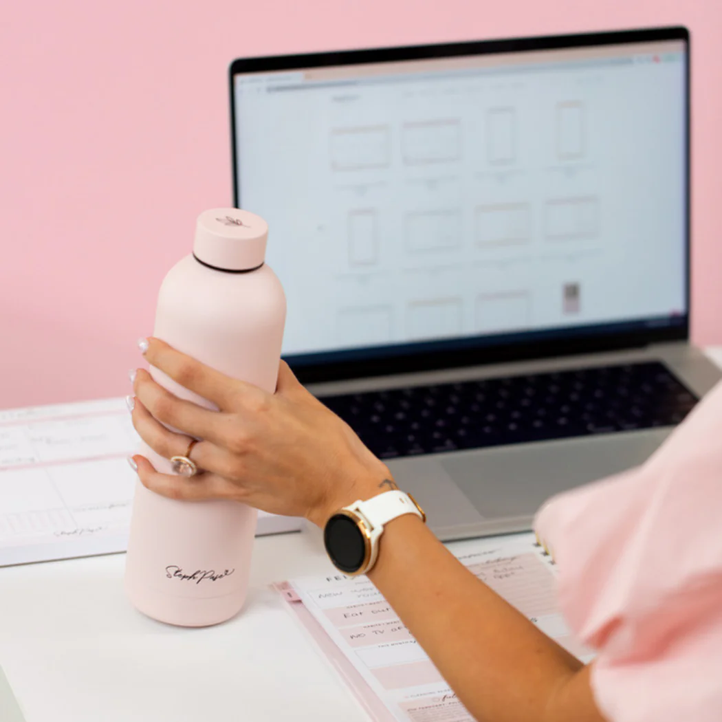Insulated Water Drink Bottle 750ml Blush - Image 6