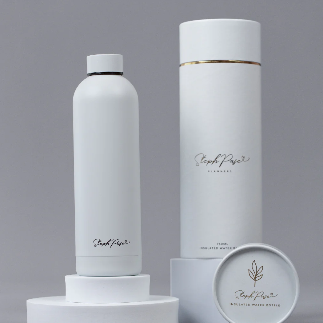 Insulated Water Drink Bottle 750ml Grey - Image 5