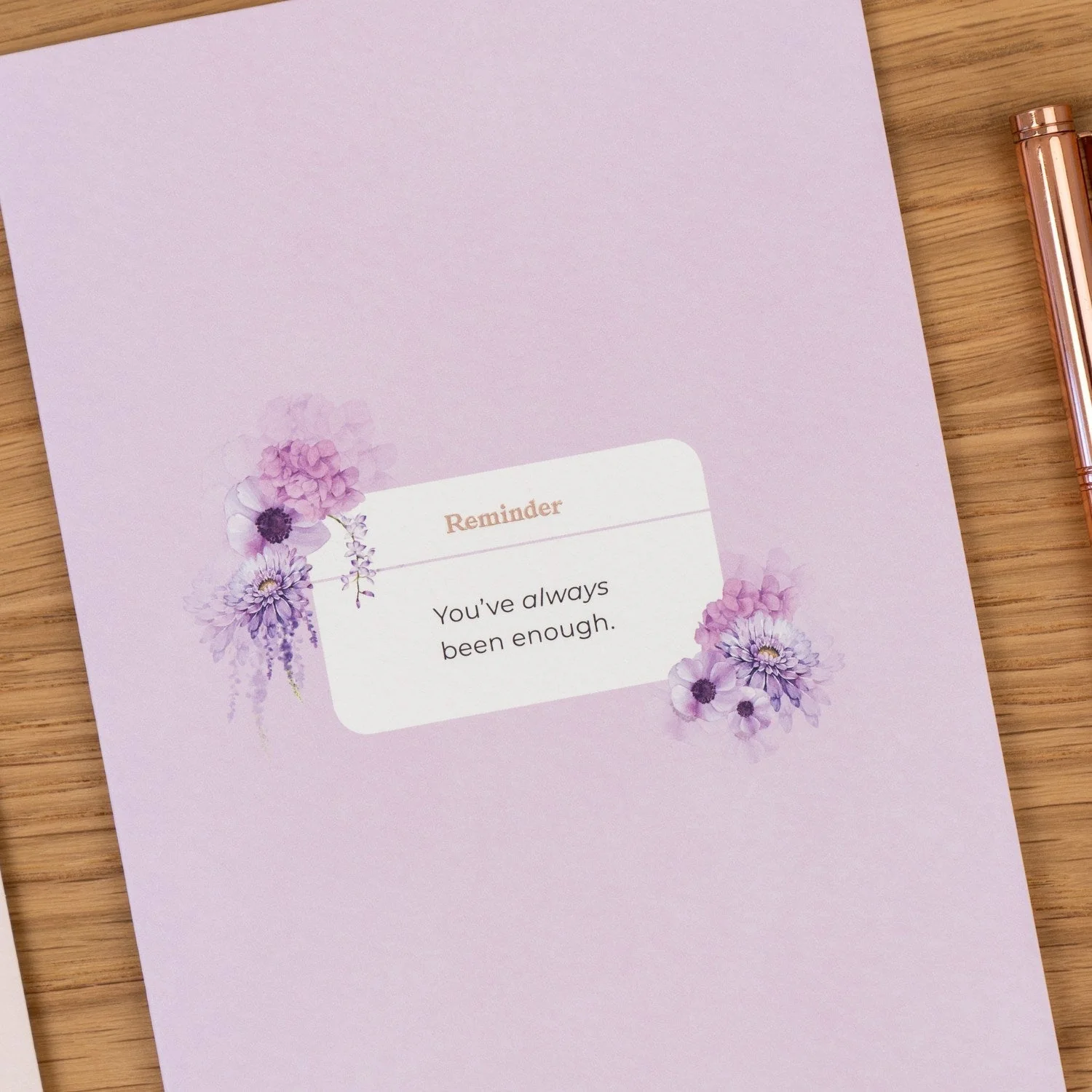 'Reminder' Lilac Blooms Greeting Card - Image 4