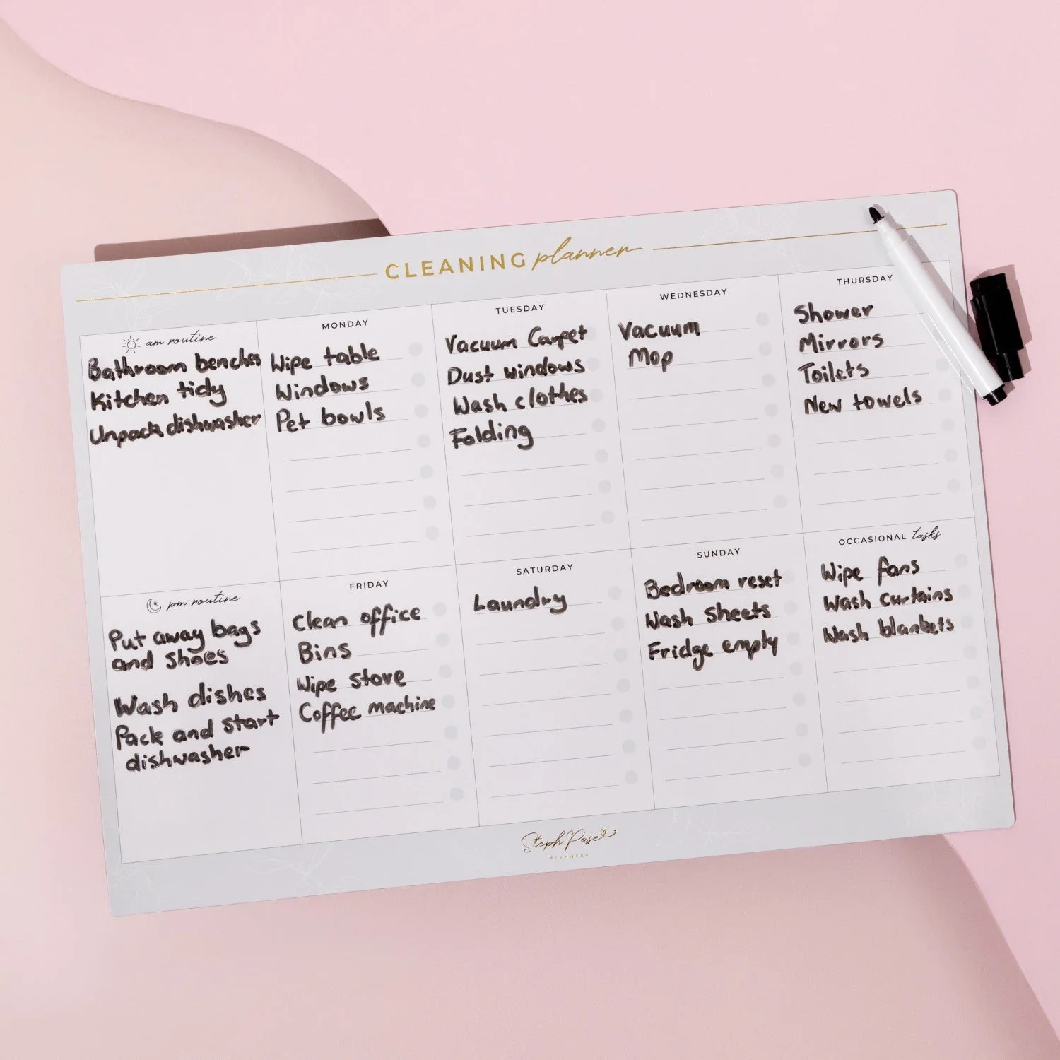 Magnetic Cleaning Planner - Grey - Image 4