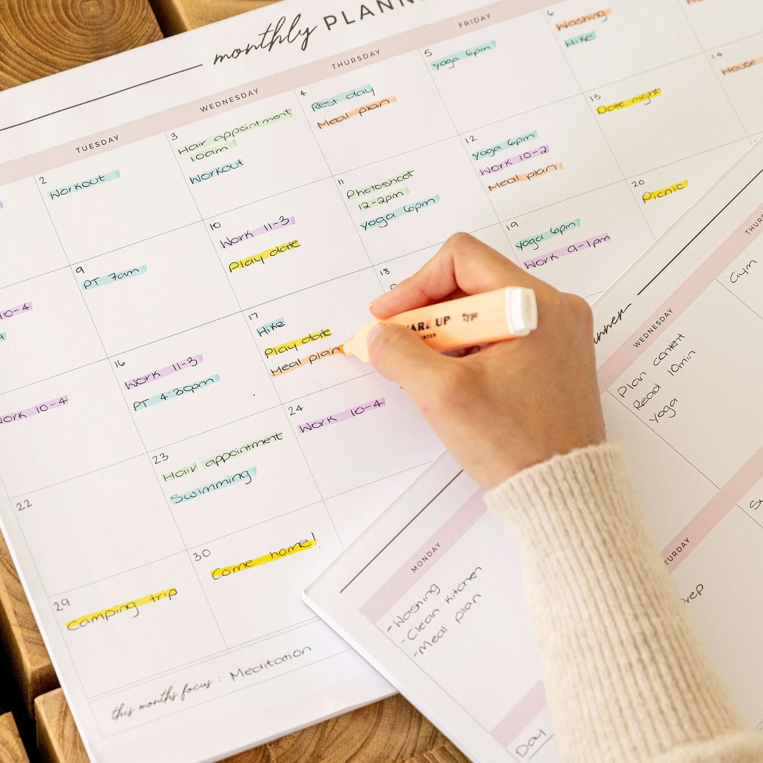 Monthly Desktop Planner Notepad - Image 6