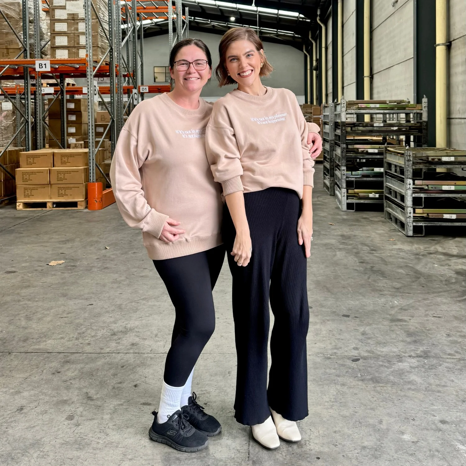 'My Planner' Crew Neck Jumper - Latte - Image 16
