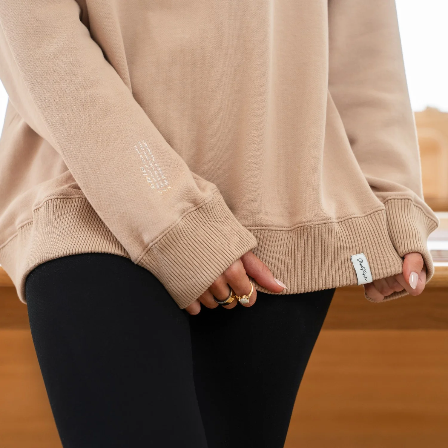 'My Planner' Crew Neck Jumper - Latte - Image 6