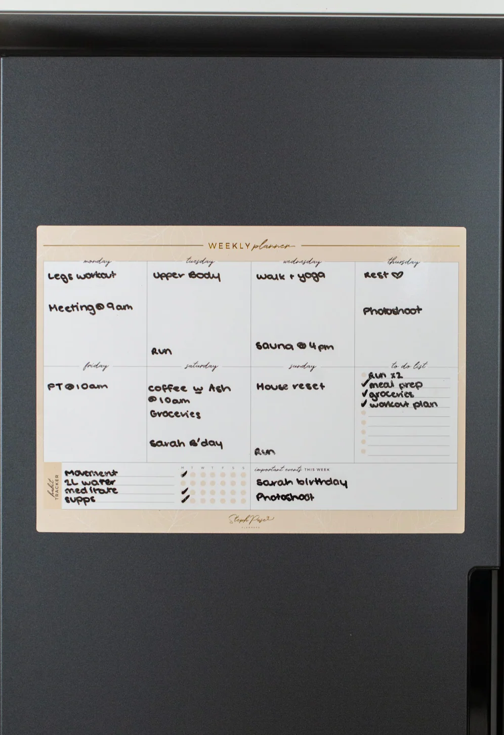 Weekly Planner Magnet - Beige - Image 6