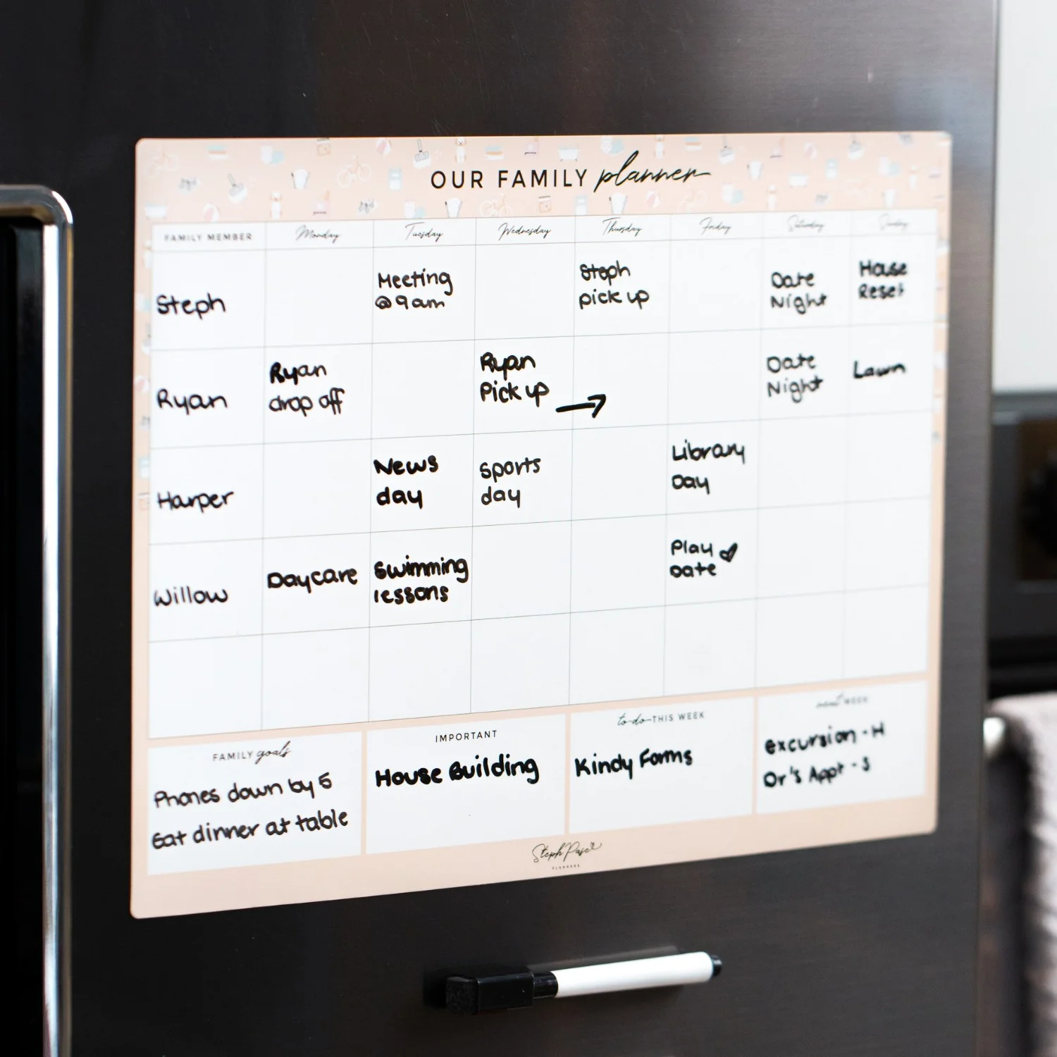 Family Planner Magnet - Beige - Image 6