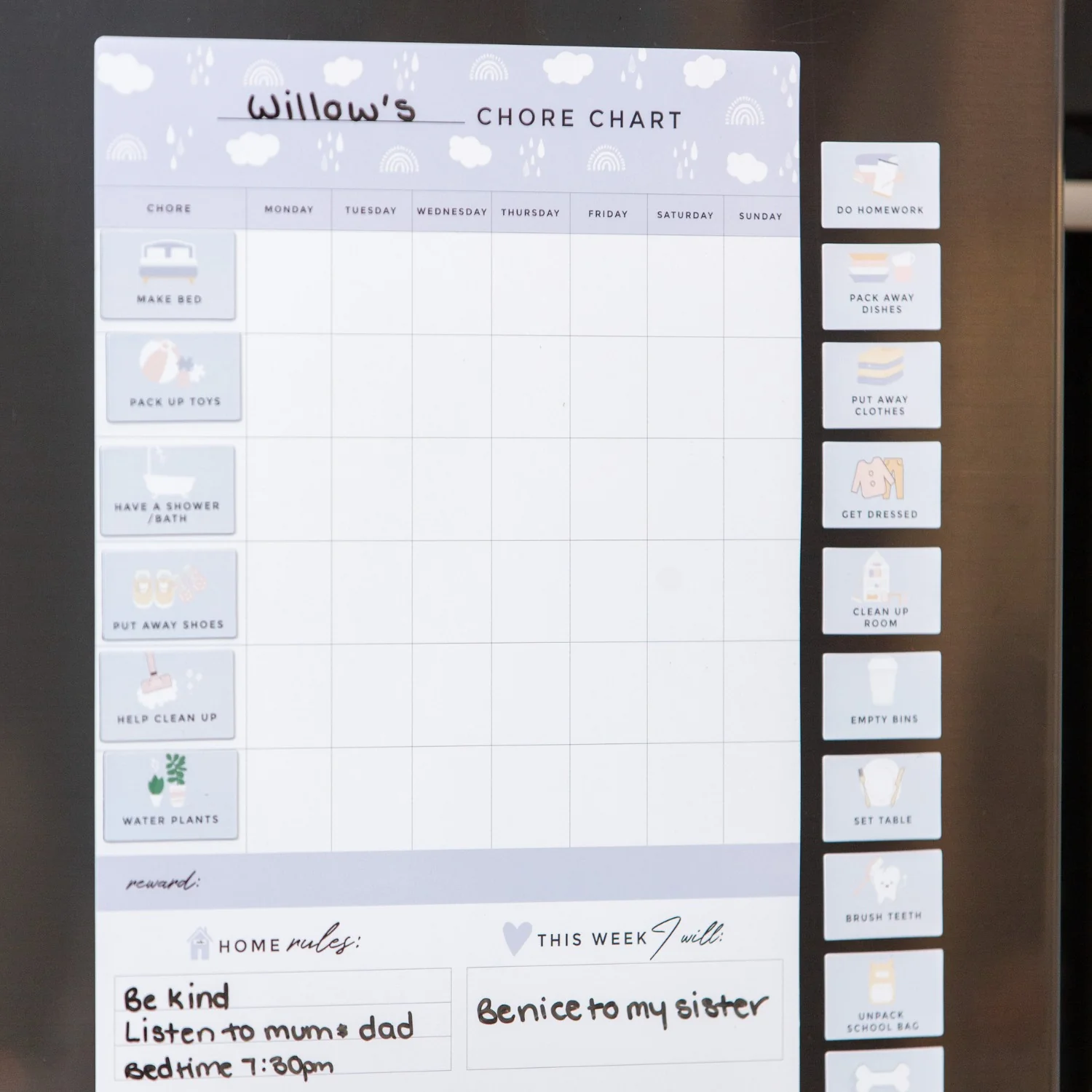 Kids Chore Chart Magnet LILAC - Image 9