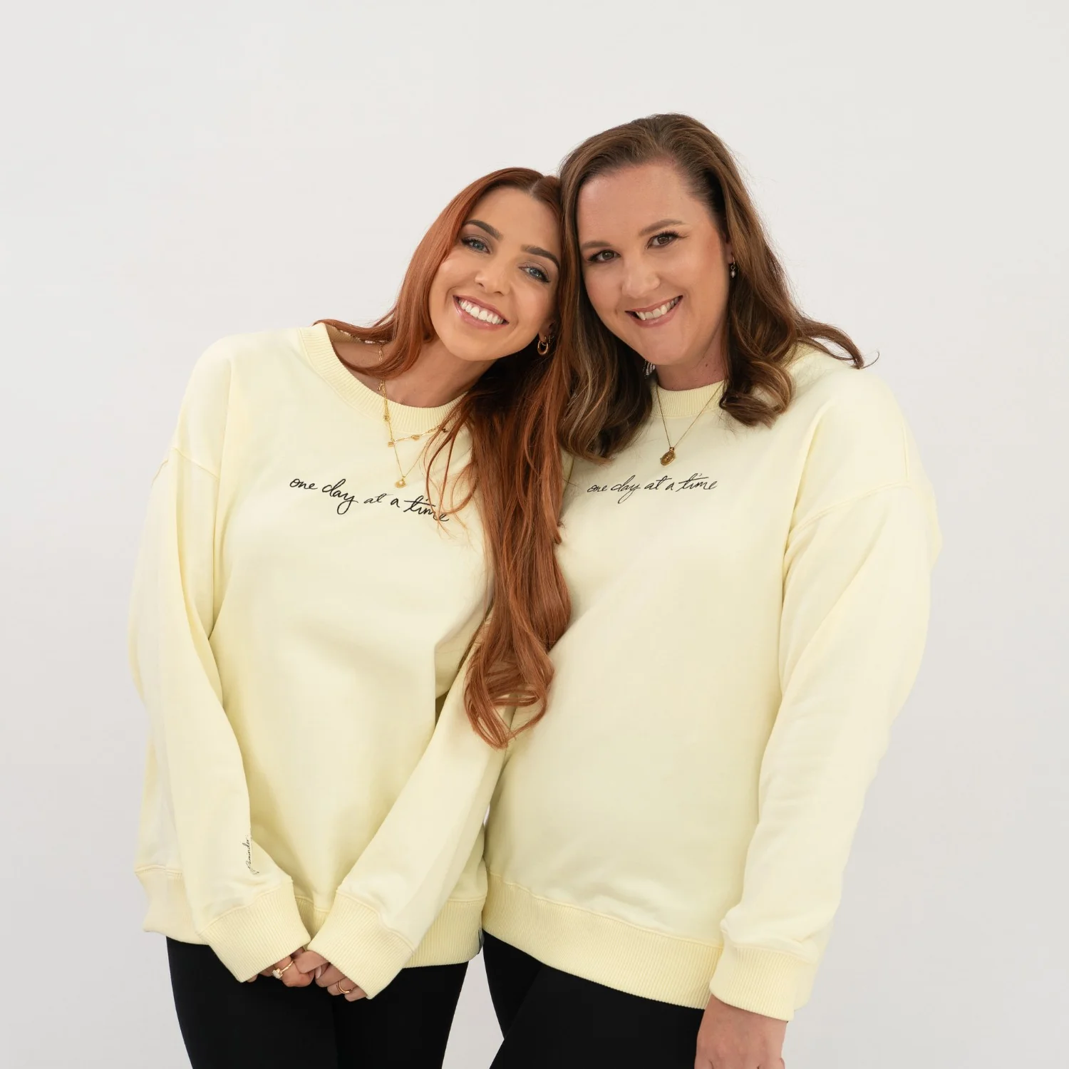 'One day at a time' Crew Neck Jumper - Butter Yellow - Image 16