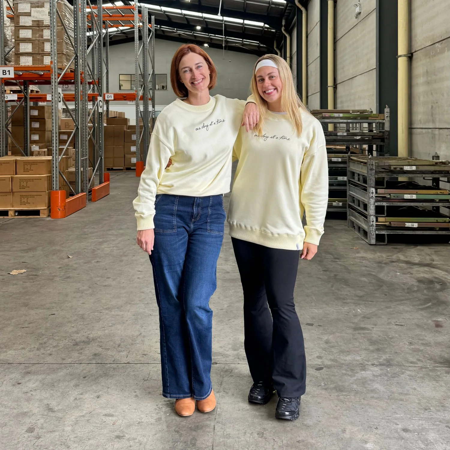 'One day at a time' Crew Neck Jumper - Butter Yellow - Image 19