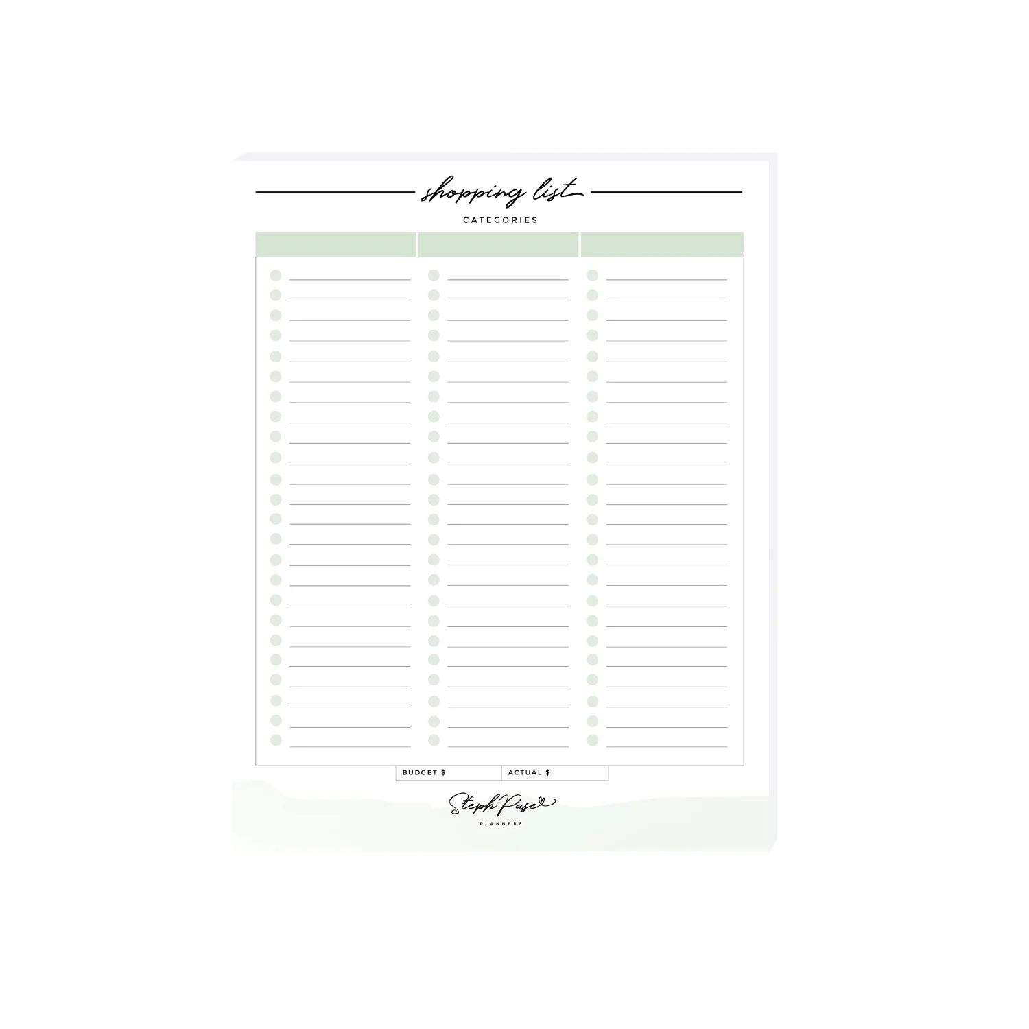 Shopping List A5 Notepad - SAGE - Image 3