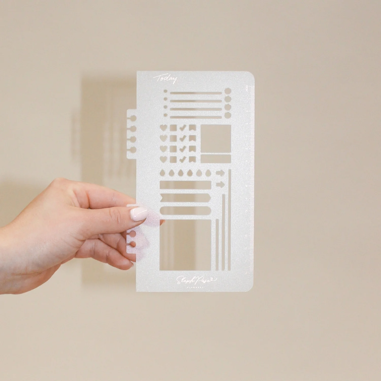Snap-in Stencil 'Today' Bookmark - Rose Gold - Image 9