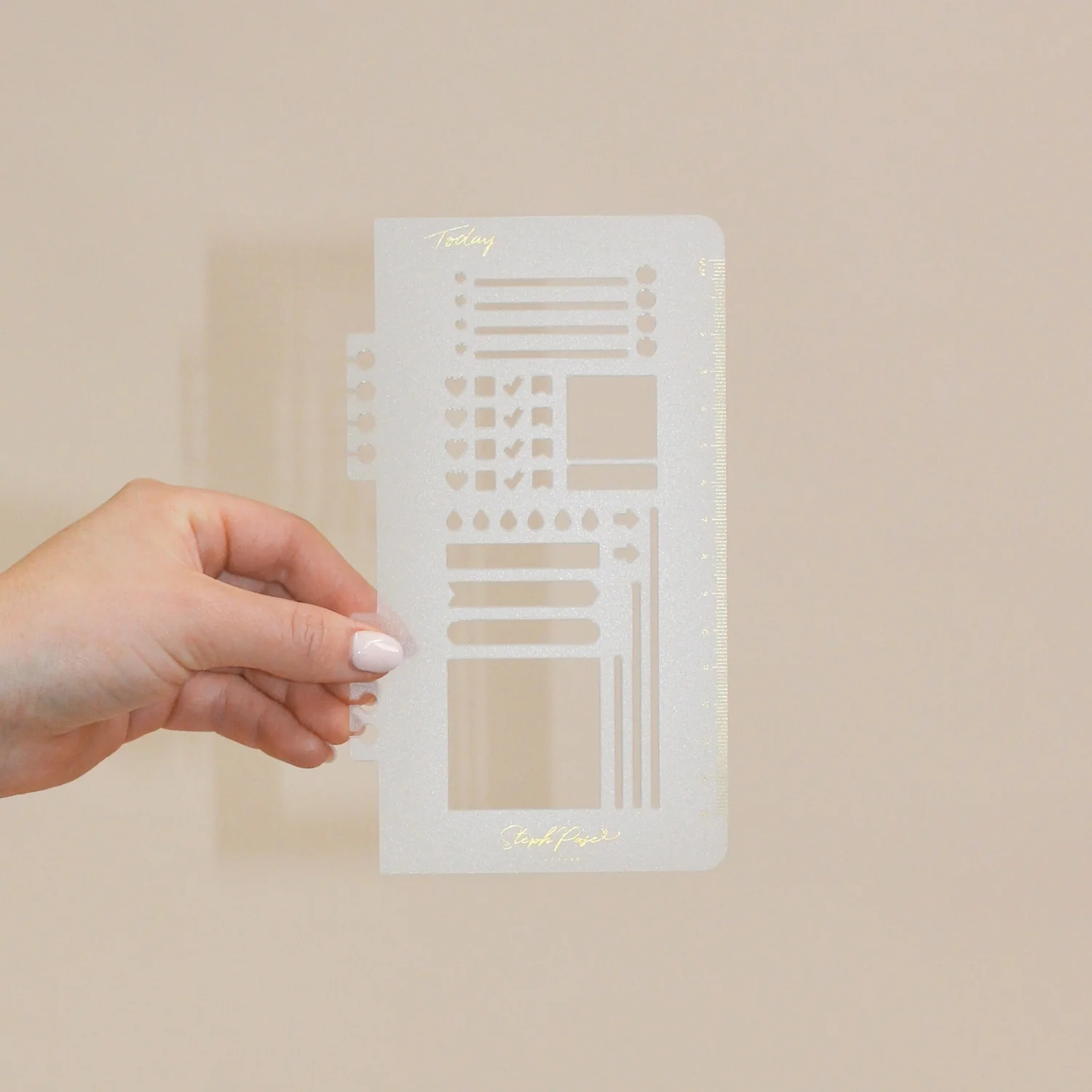 Snap-in Stencil 'Today' Bookmark - Gold - Image 6