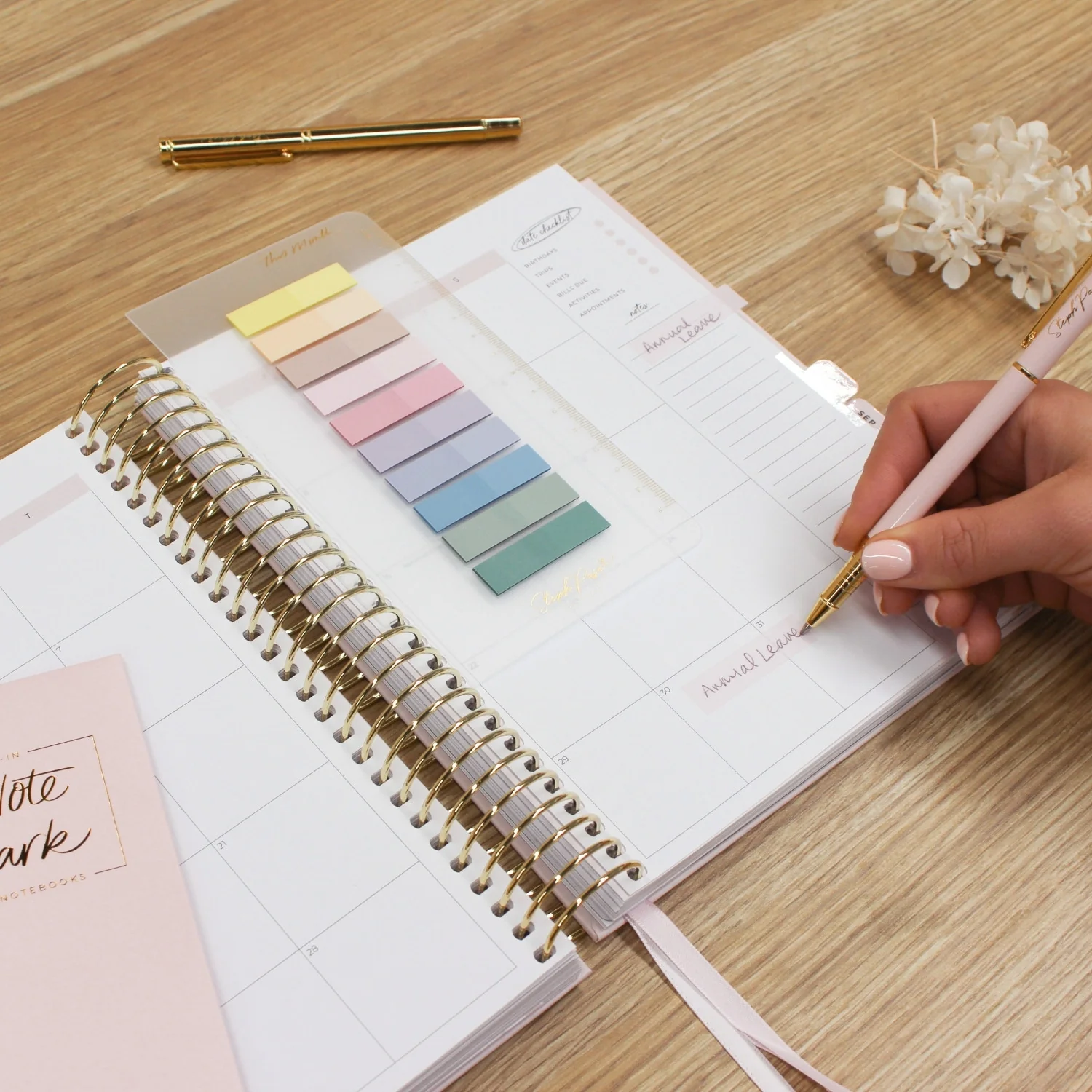 Snap-in 'This Month' Sticky Note Bookmark - Gold - Image 4