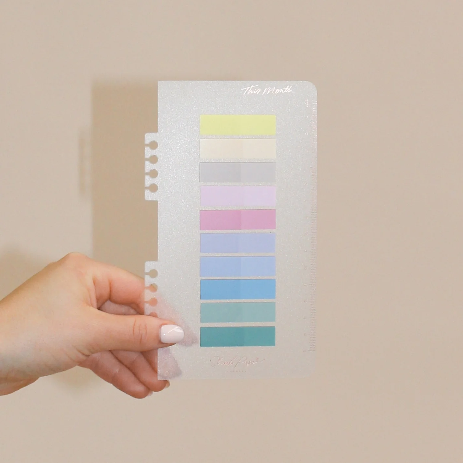 Snap-in 'This Month' Sticky Note Bookmark - Rose Gold - Image 8