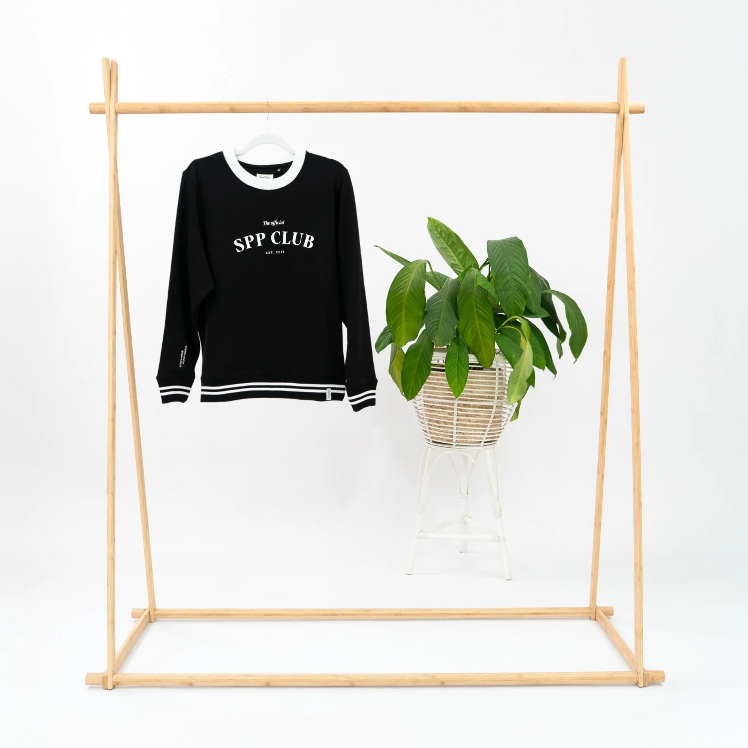 'SPP CLUB' Crew Neck Jumper - Black - Image 15