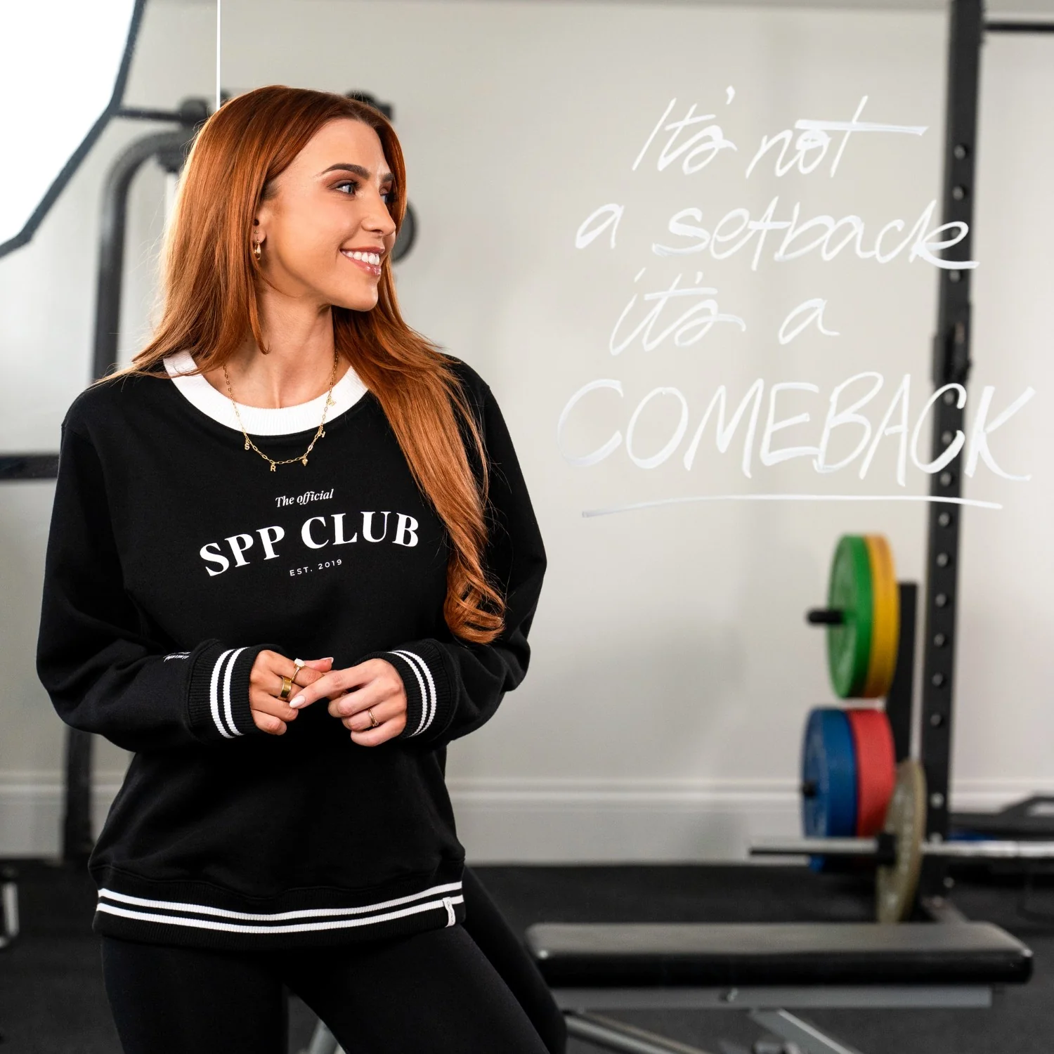 'SPP CLUB' Crew Neck Jumper - Black - Image 17