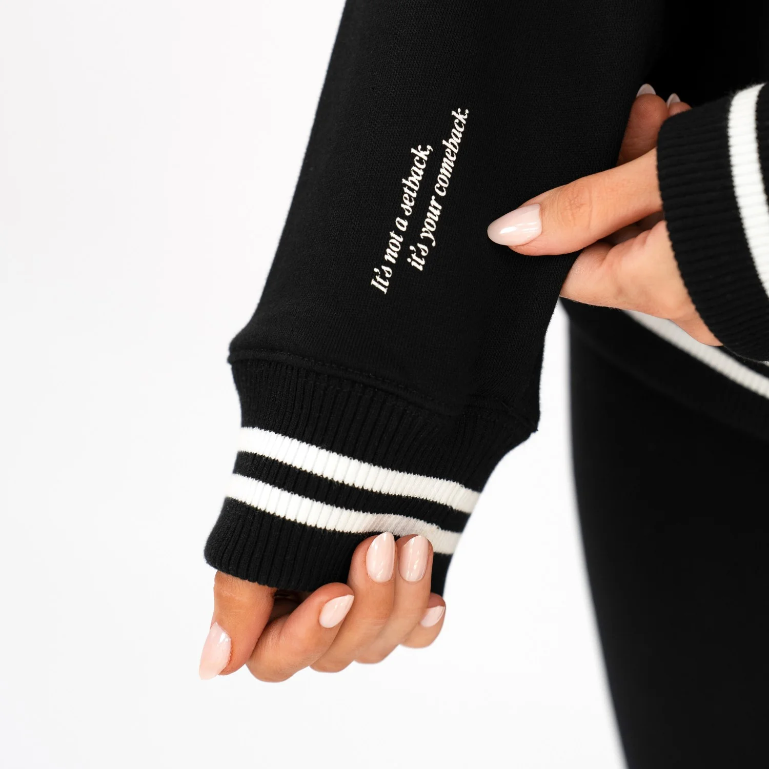 'SPP CLUB' Crew Neck Jumper - Black - Image 4