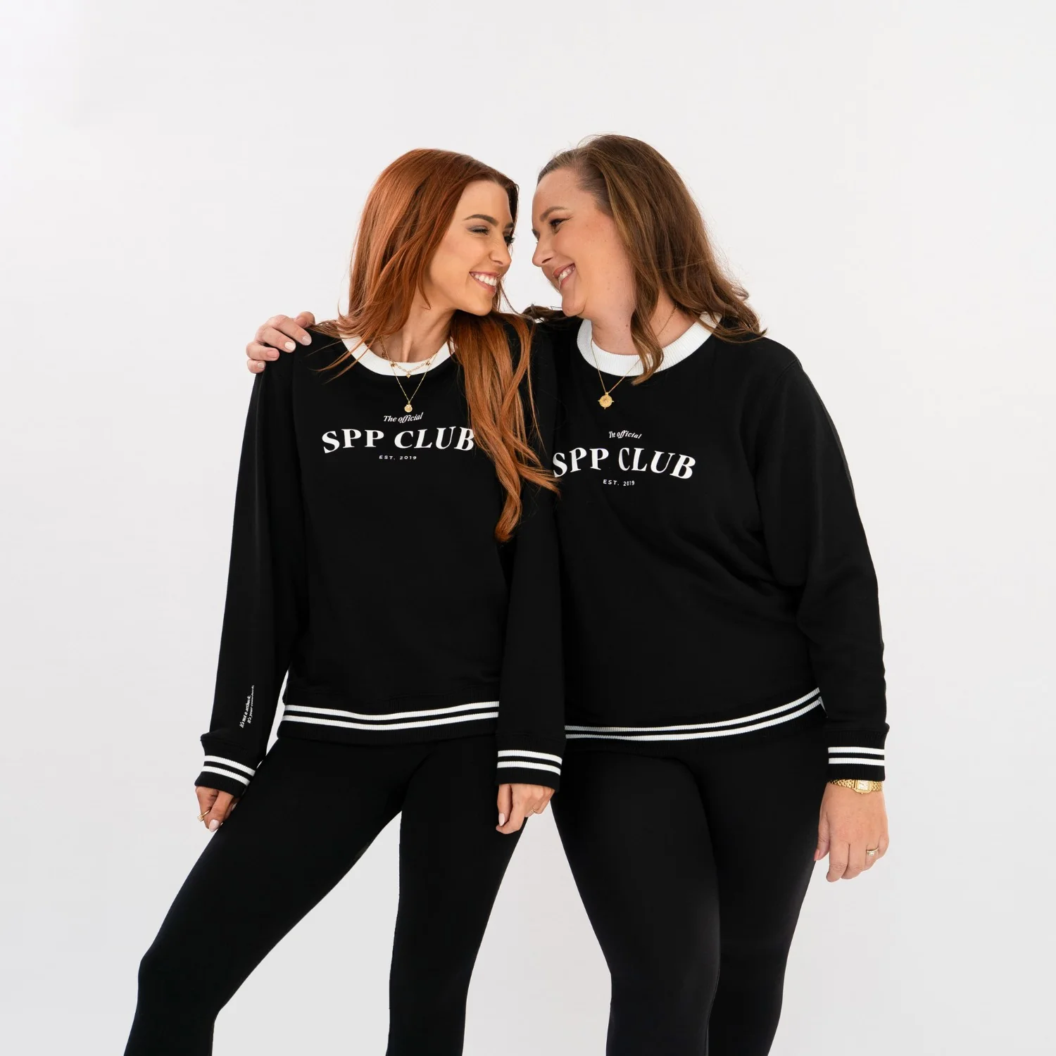 'SPP CLUB' Crew Neck Jumper - Black - Image 7