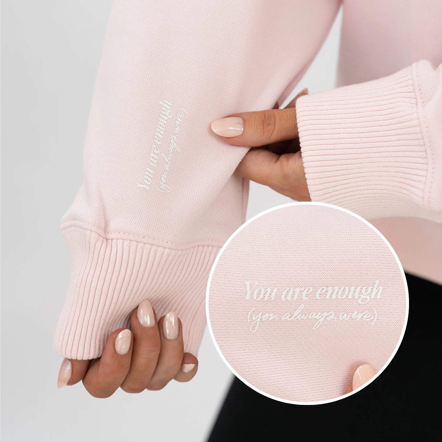 Signature 'SPP' Crew Neck Jumper - Blush - Image 3