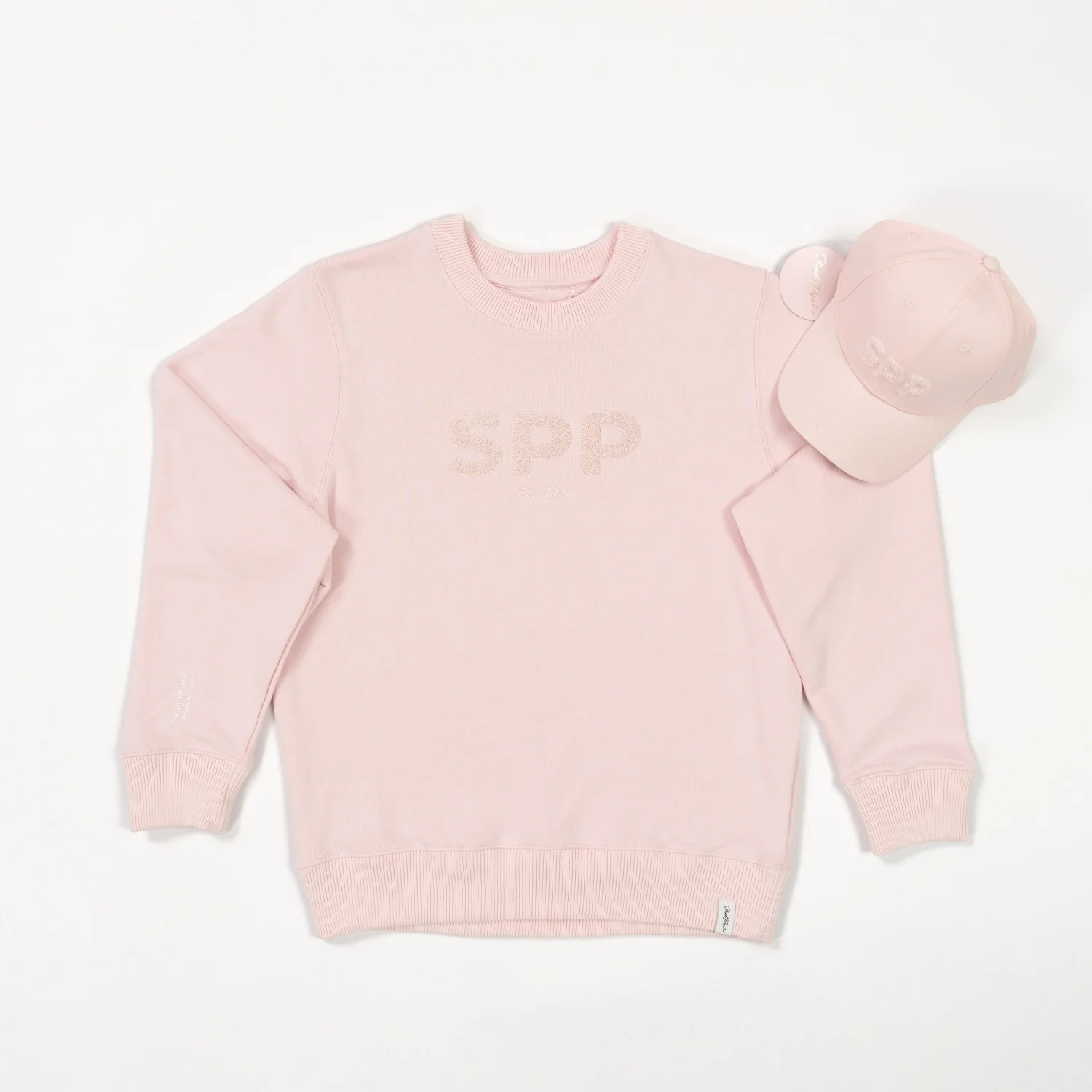 Signature 'SPP' Crew Neck Jumper - Blush - Image 6