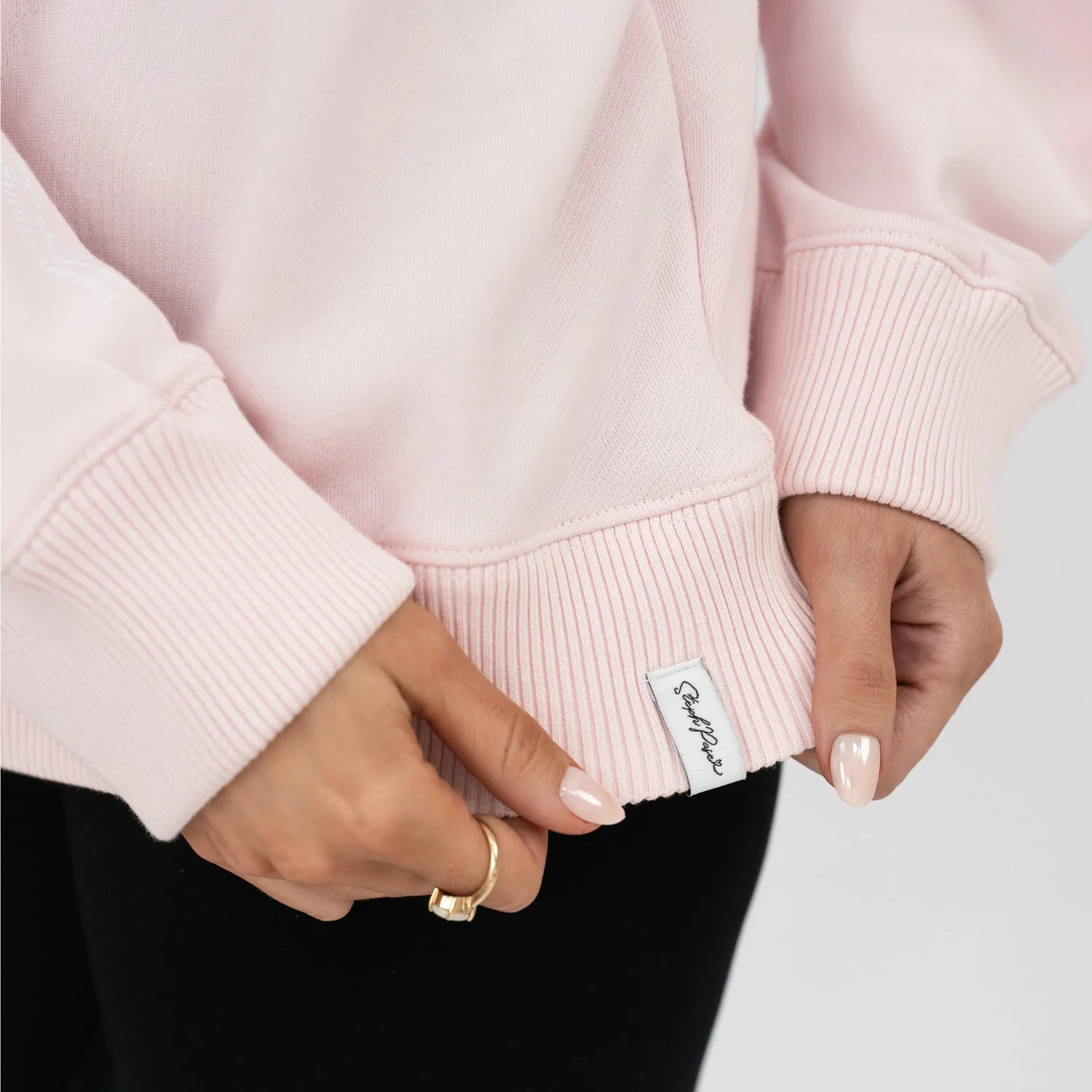 Signature 'SPP' Crew Neck Jumper - Blush - Image 7