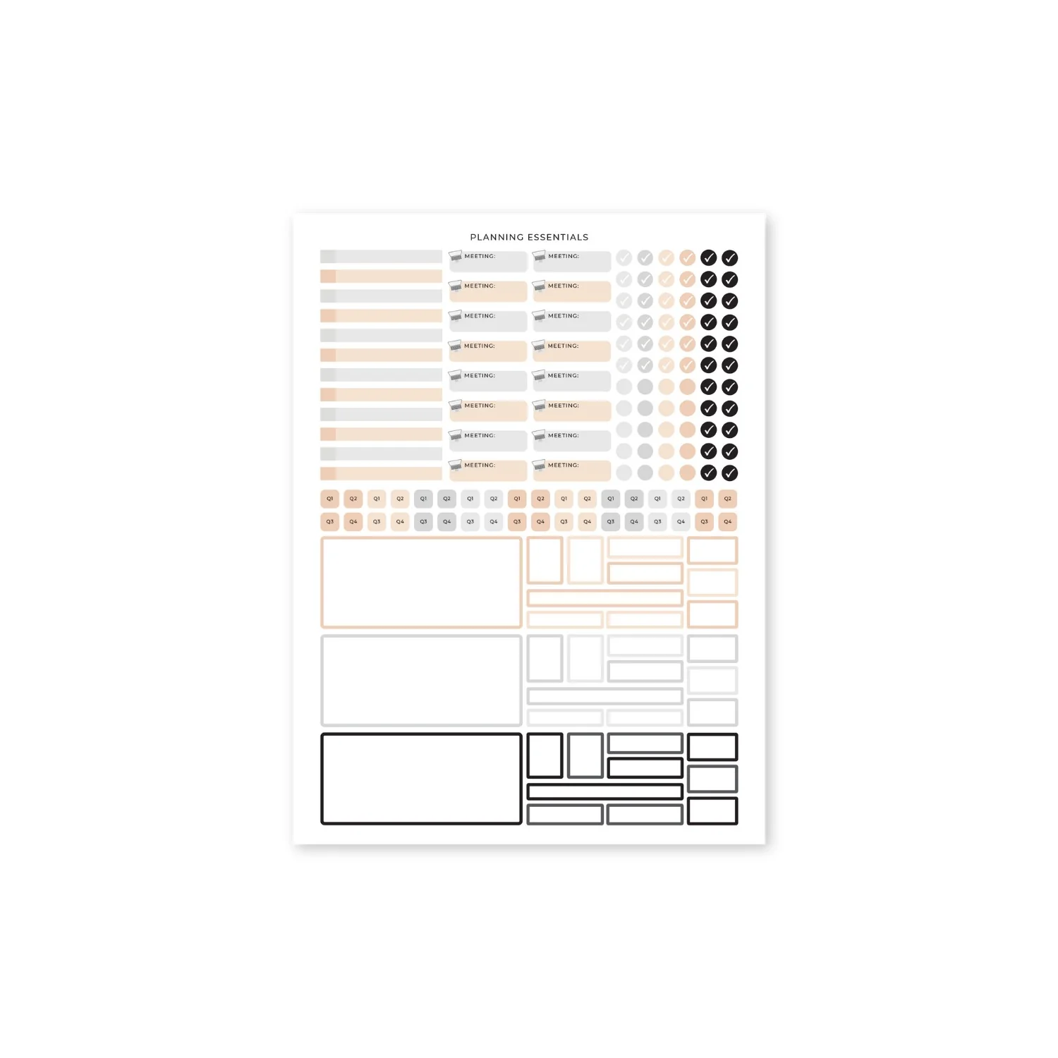 Business Planner Sticker Pack - Black - Image 4