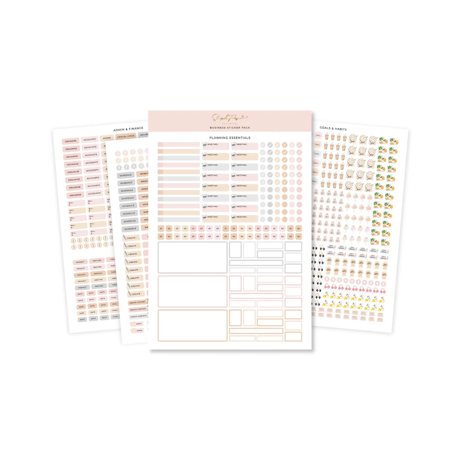 Business Planner Sticker Pack - Blush - Image 3