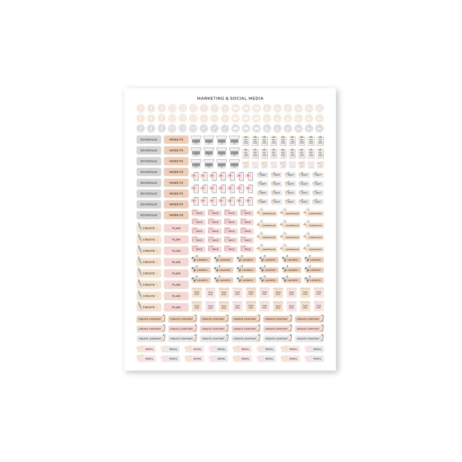 Business Planner Sticker Pack - Blush - Image 5