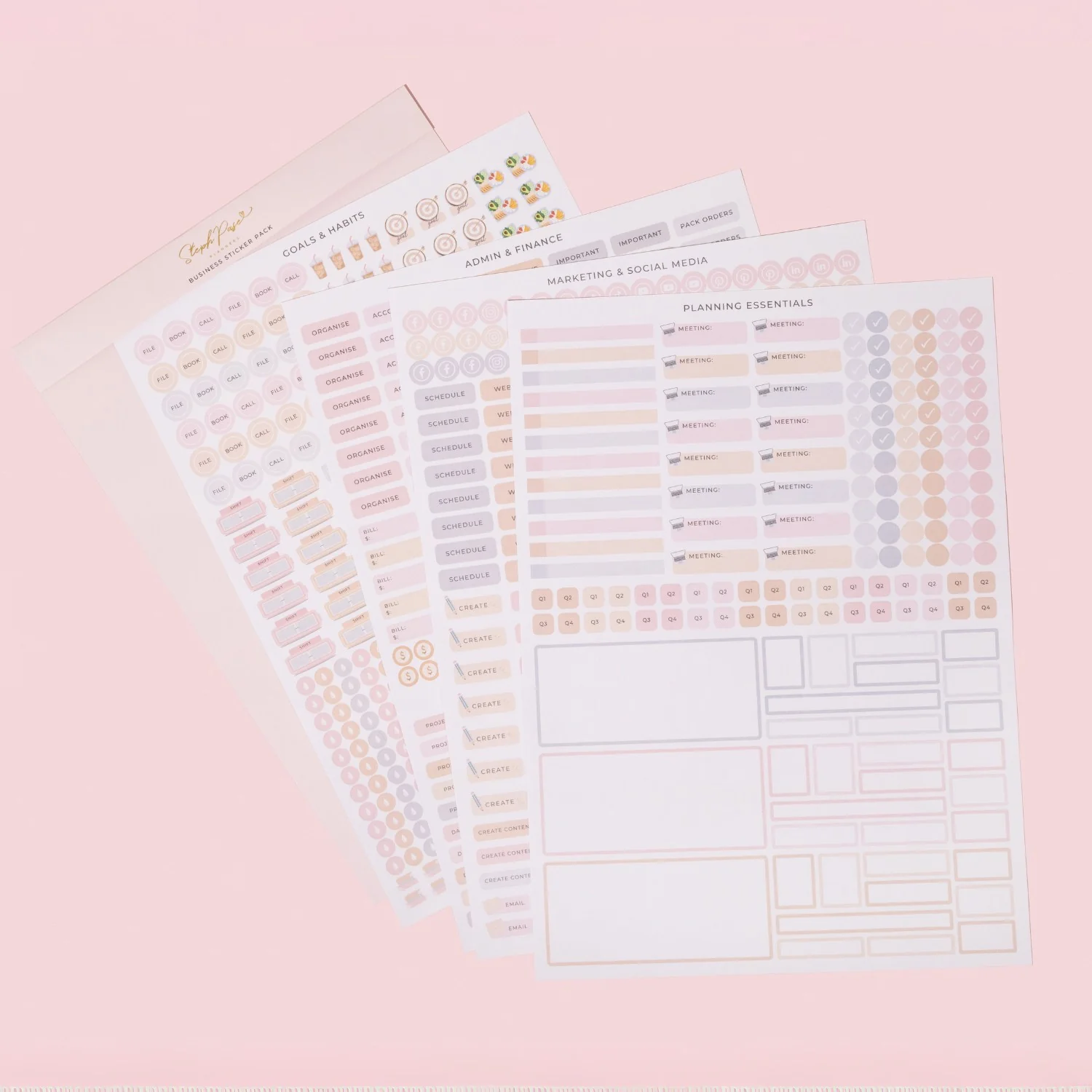 Business Planner Sticker Pack - Blush - Image 8