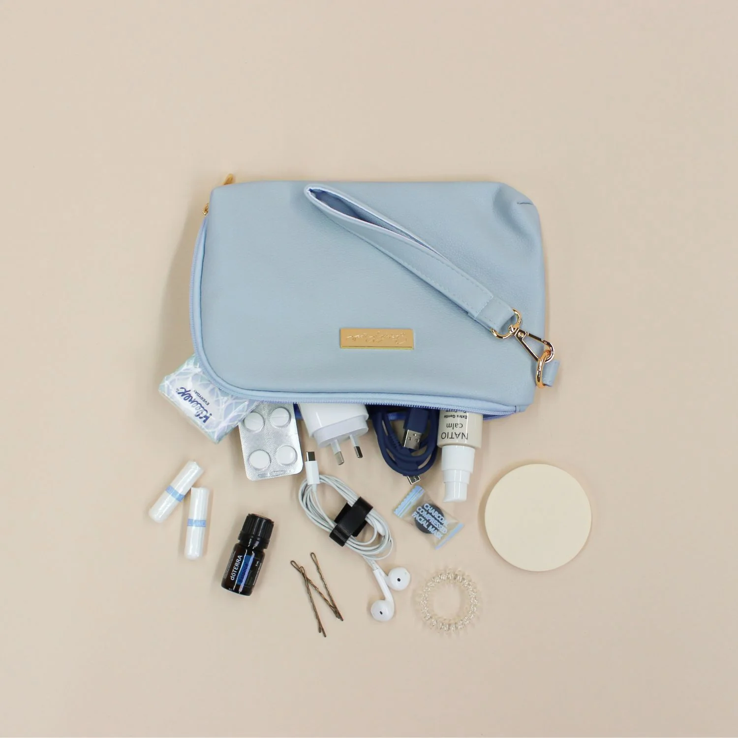 Tech Pouch - Multipurpose Organiser - Periwinkle Blue - Image 3
