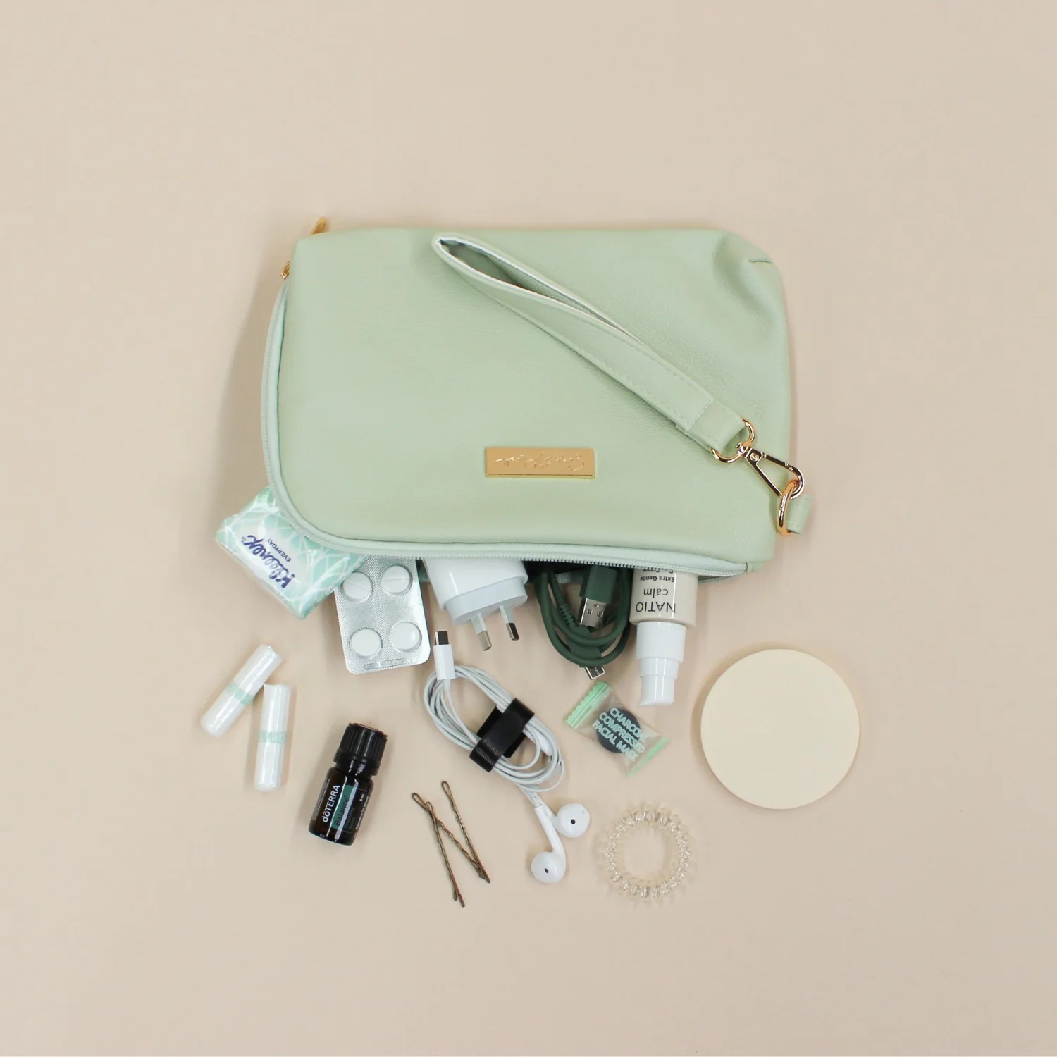 Tech Pouch - Multipurpose Organiser - Sage - Image 3