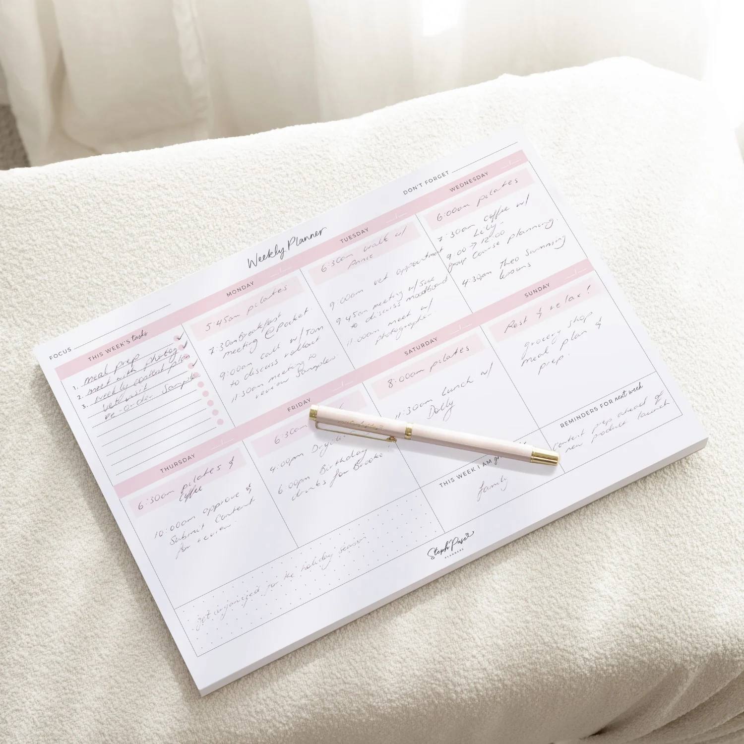 Weekly Desktop Planner Notepad - Image 6