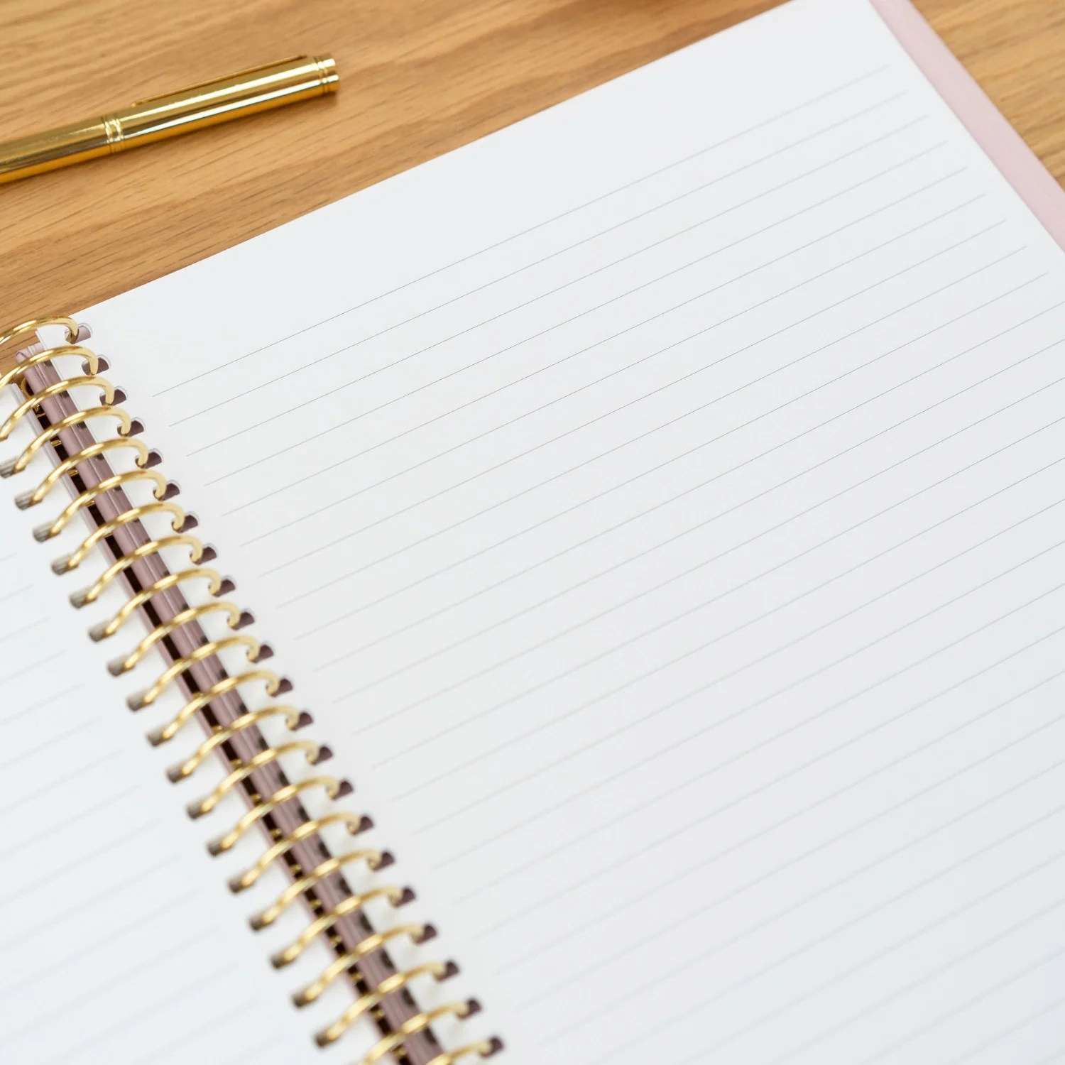 'Write it Down' A4 Notebook - Blush + Gold Spiral - Image 3