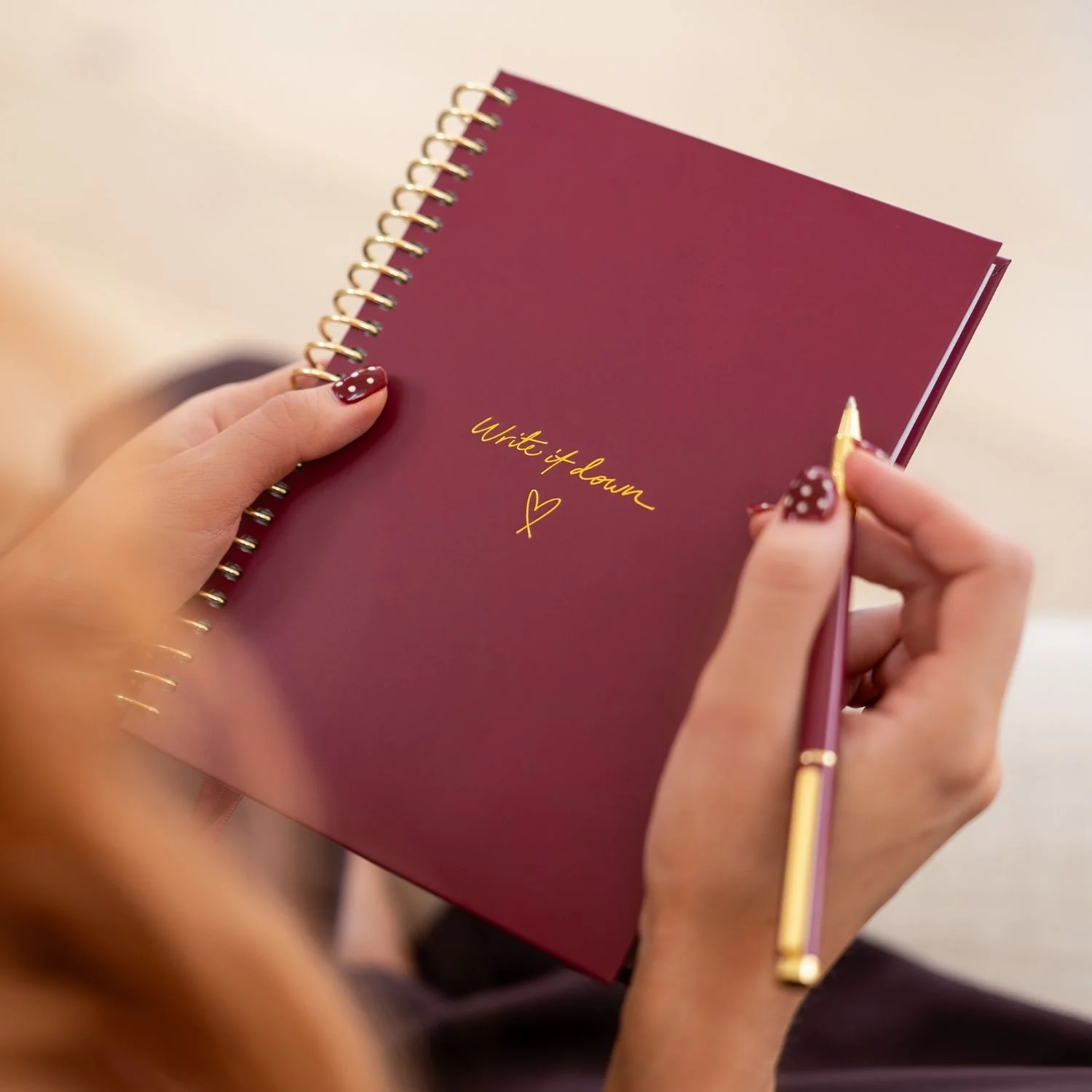 'Write it Down' A5 Notebook - Berry - Image 3