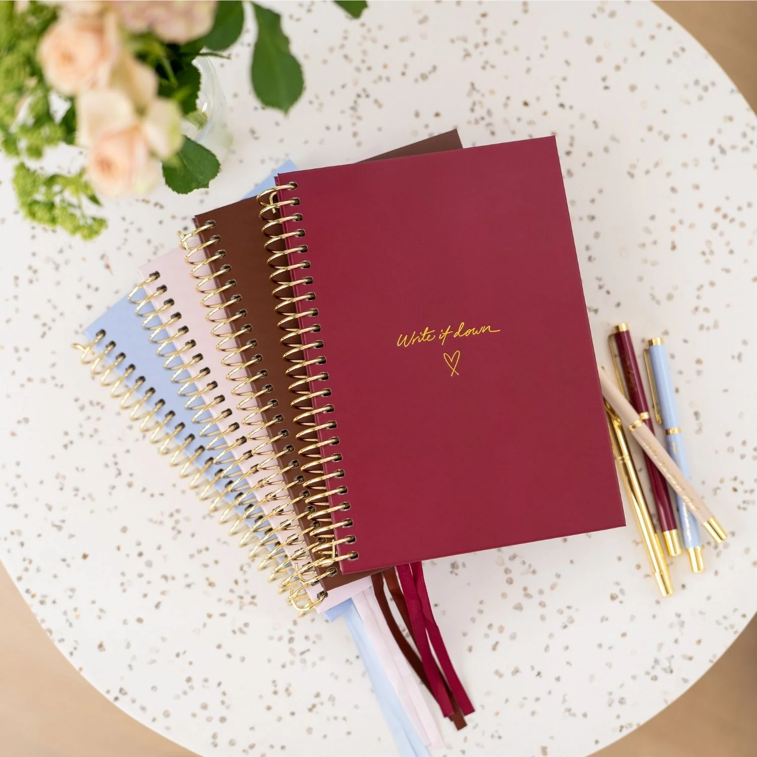 'Write it Down' A5 Notebook - Berry - Image 4
