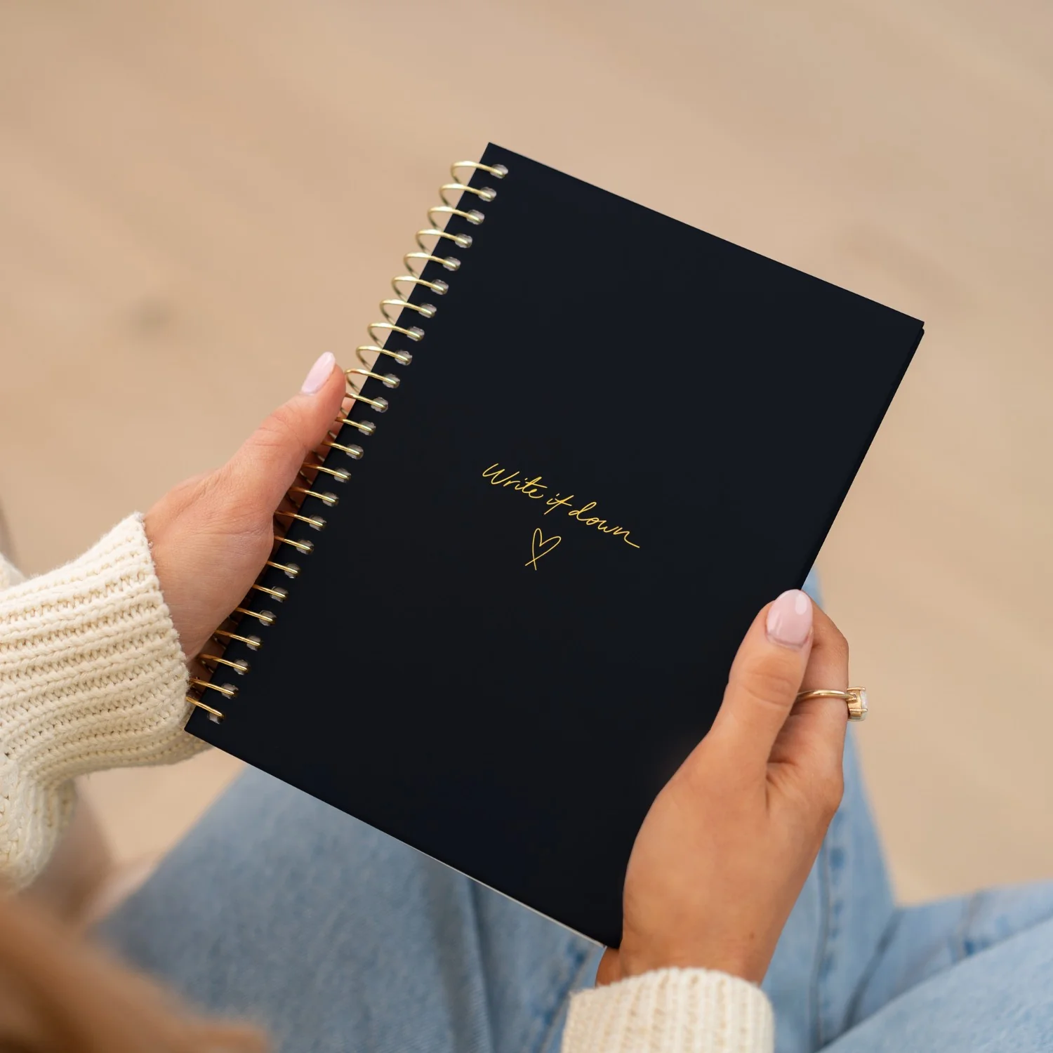 'Write it Down' A5 Notebook - Black - Image 4