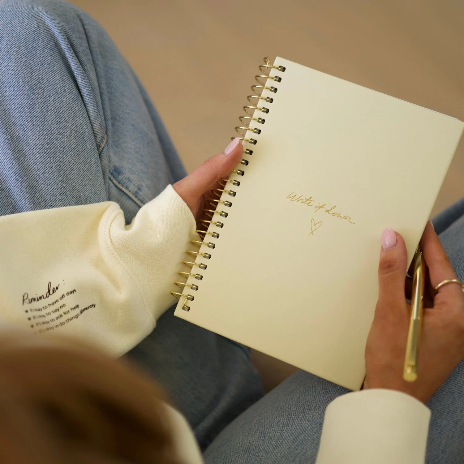 'Write it Down' A5 Notebook - Lemon Sorbet - Image 4
