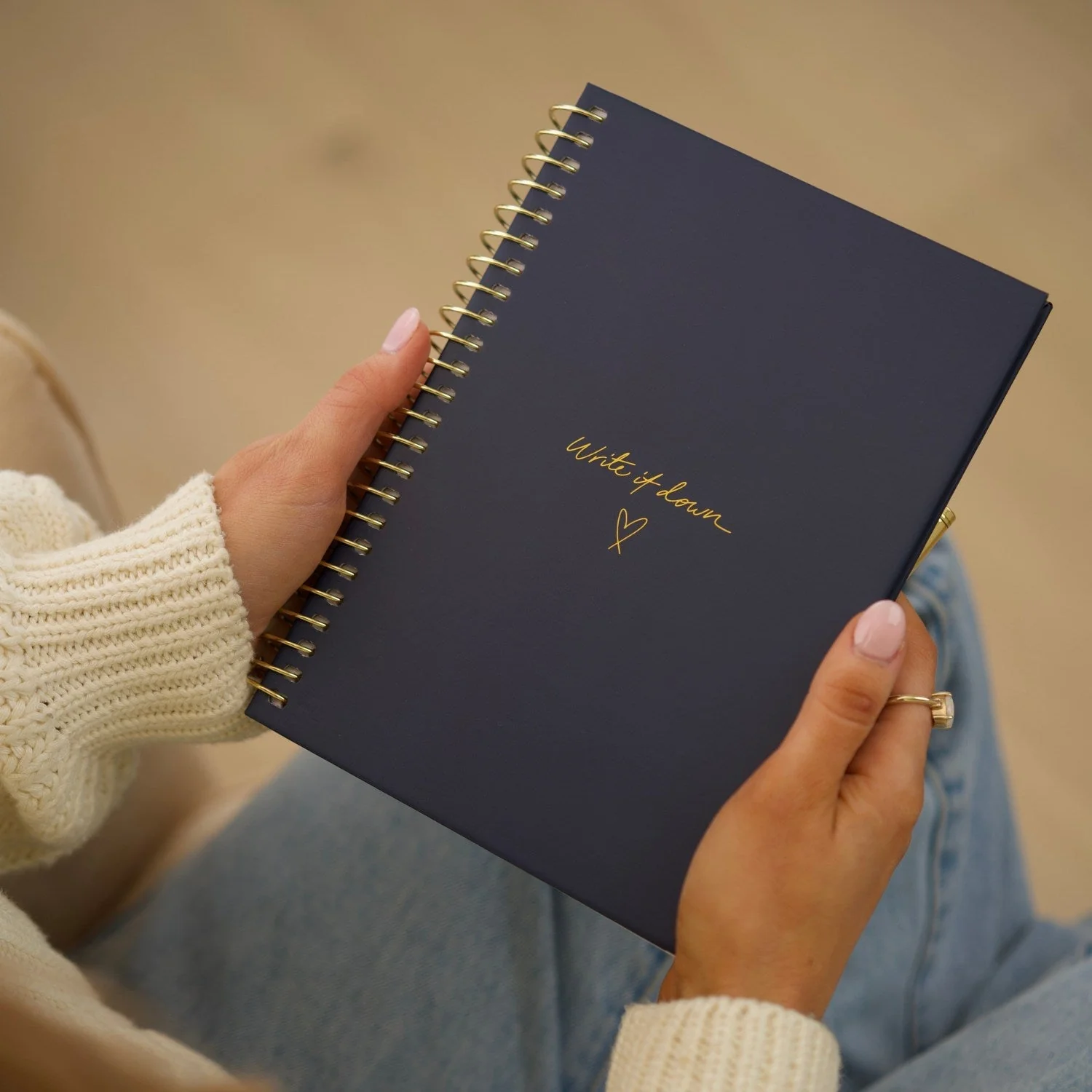 'Write it Down' A5 Notebook - Navy - Image 5